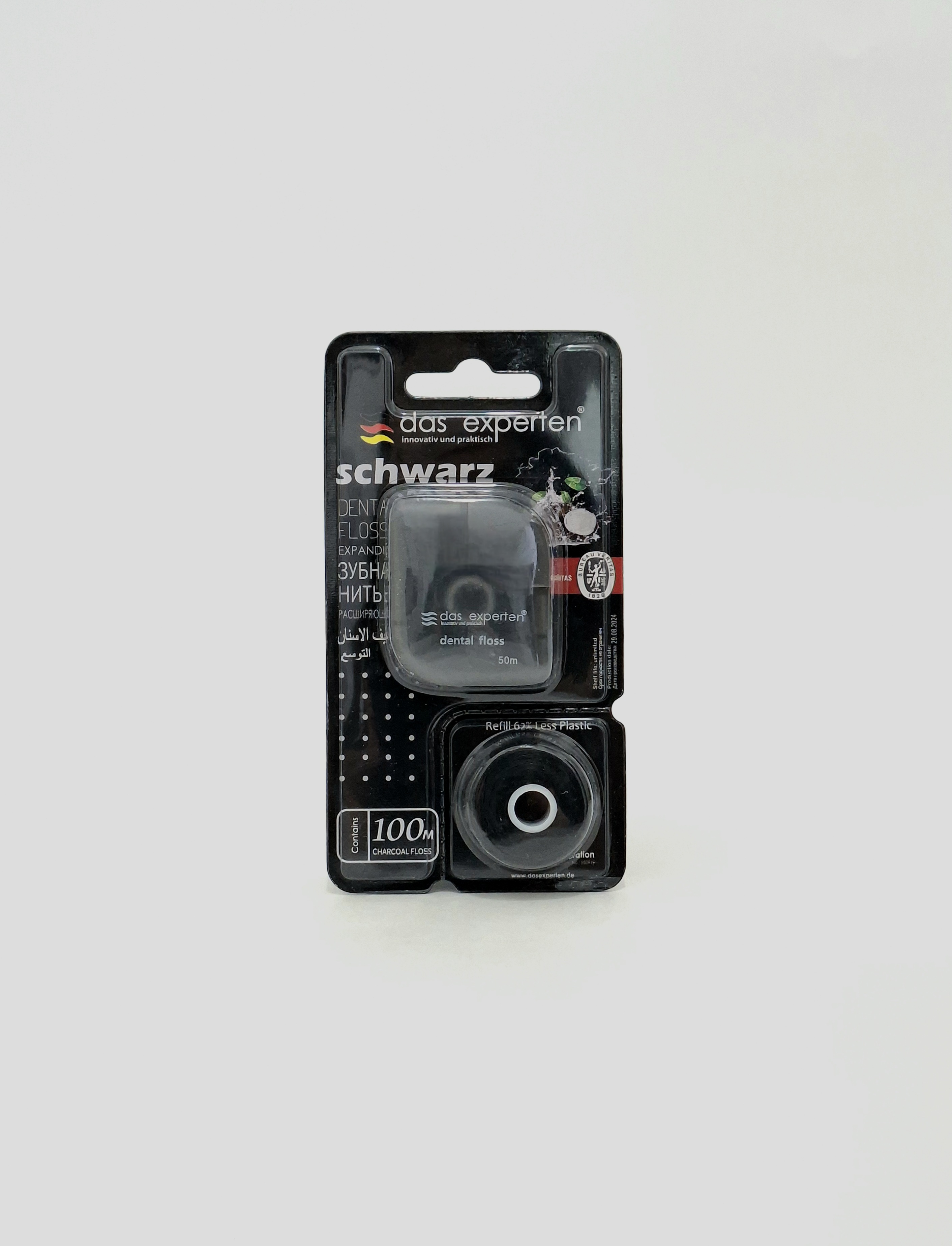 Зубная нить dental floss SCHWARZ 100м (0182) Das Experten