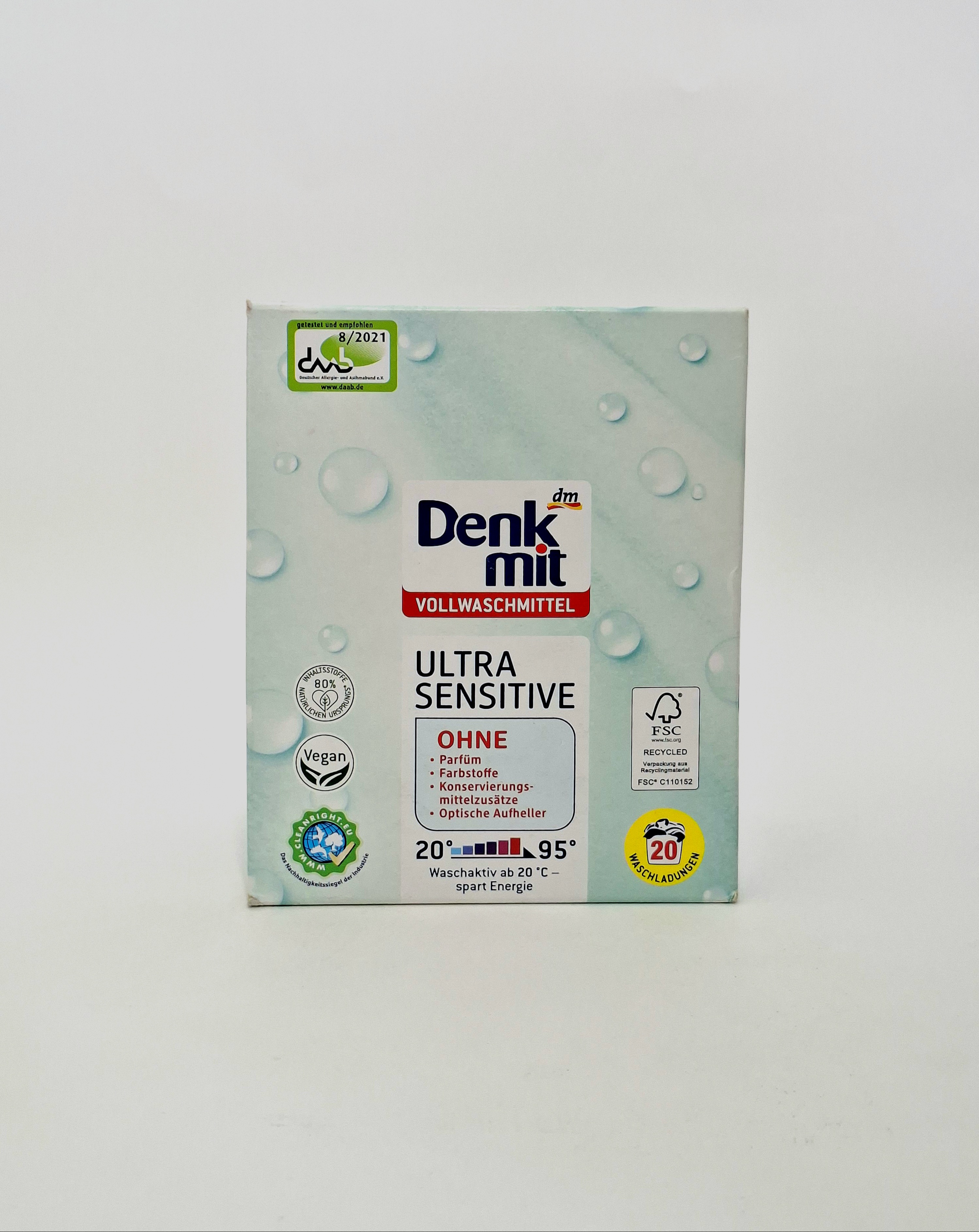 Стиральный порошок Denk mit Ultra Sensitive 1.35кг Германия.
