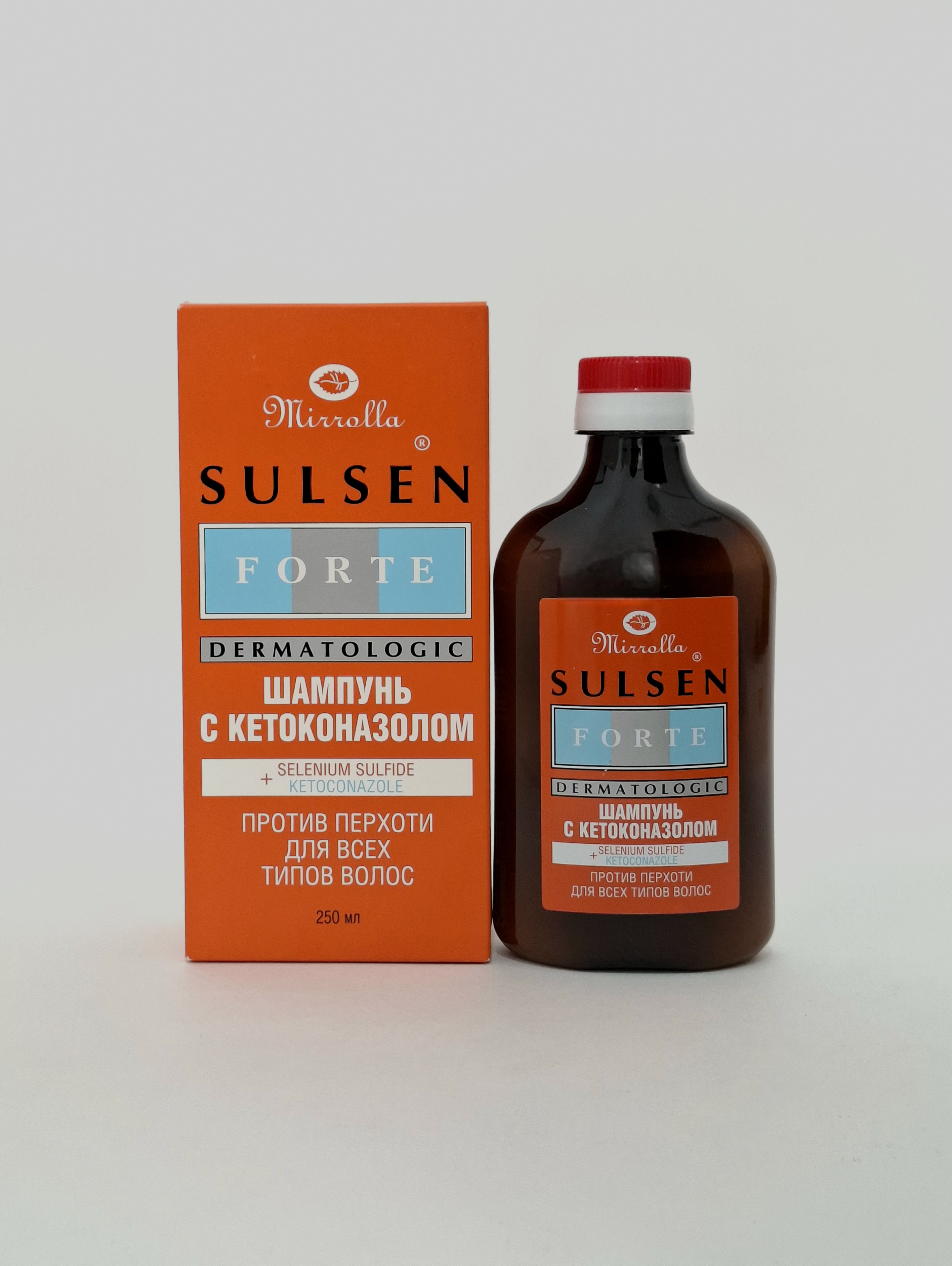 Sulsen forte 2% shampoo with ketokonazolom against dandruff 250ml Mirolla