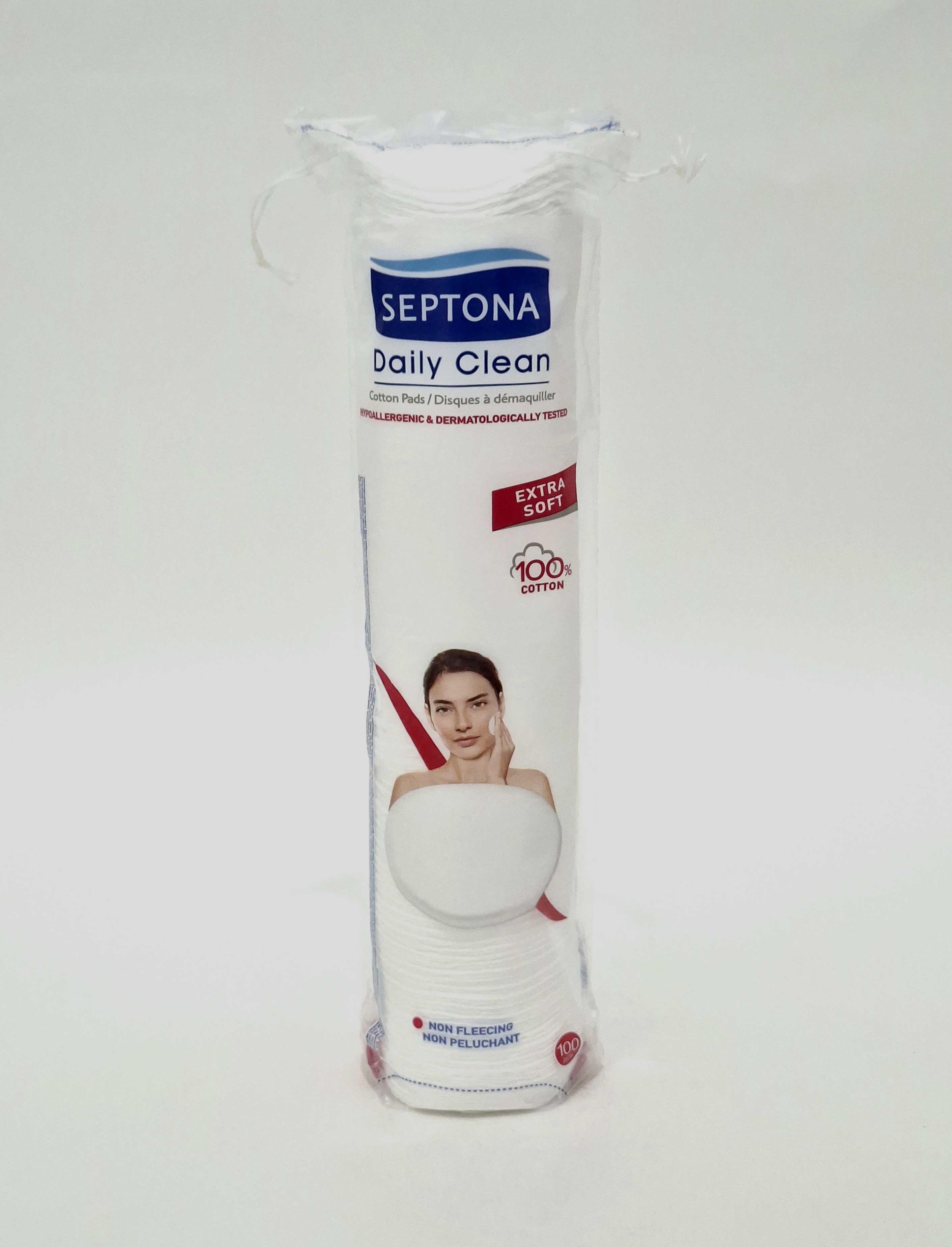 Cotton pads x 100 krugl. in tsel/pack, code 8347 Septona