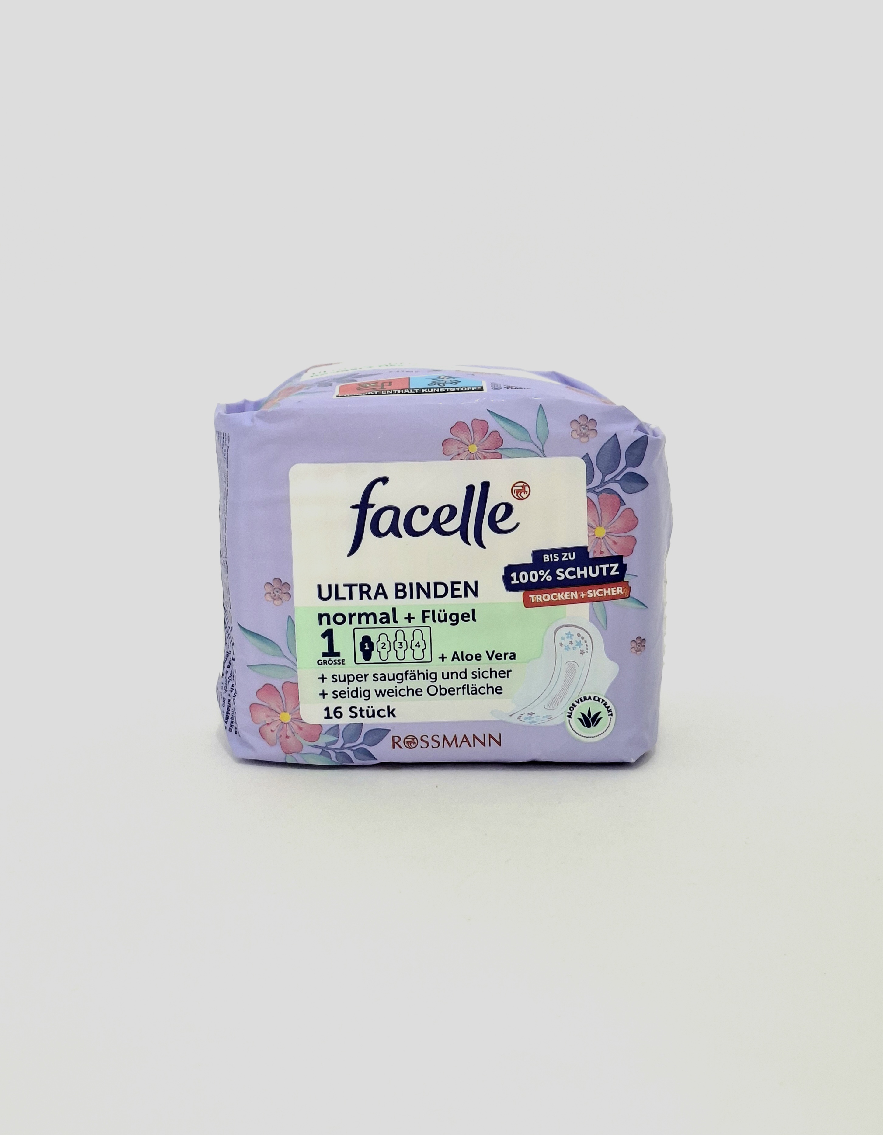 Pads women's hygienic Facelle with krylyshkami Ultra normal aloe vera 16 pcs Germany
