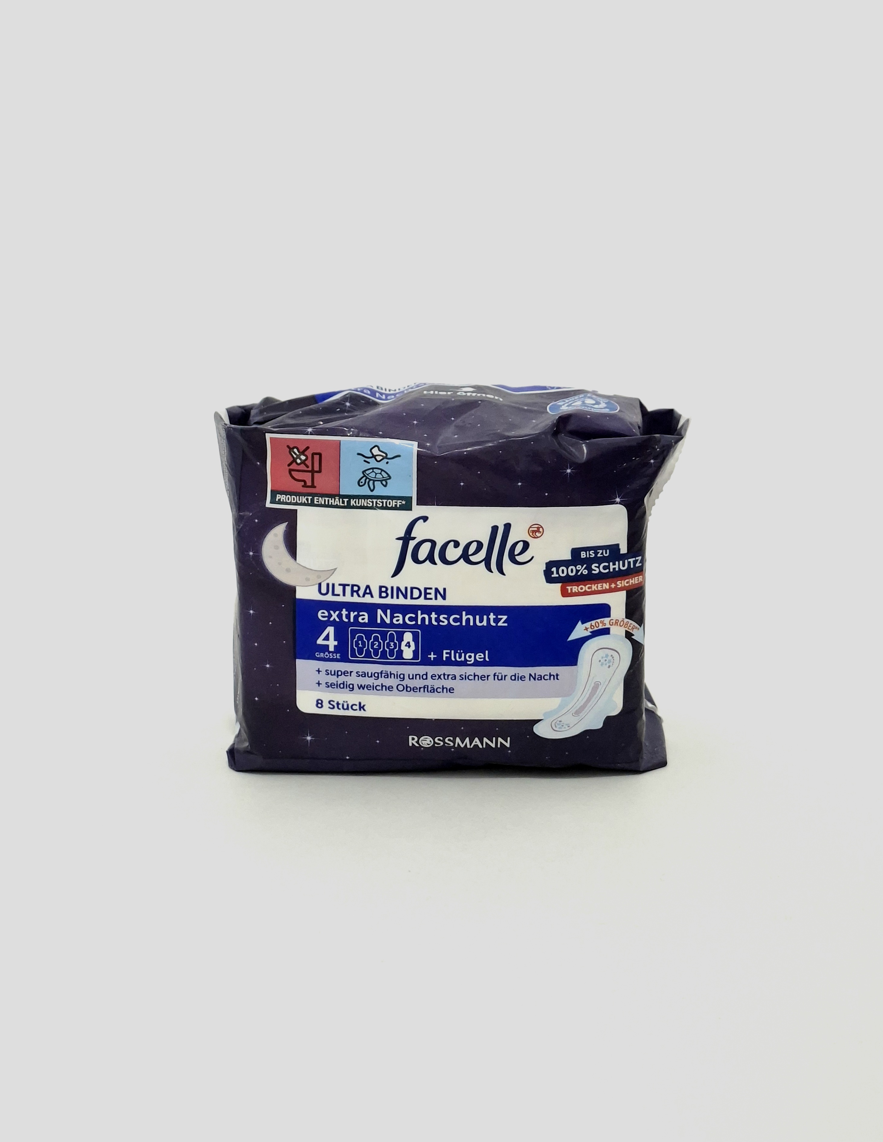 Прокладки гигиенические FACELLE Ultra Night, 8шт Германия