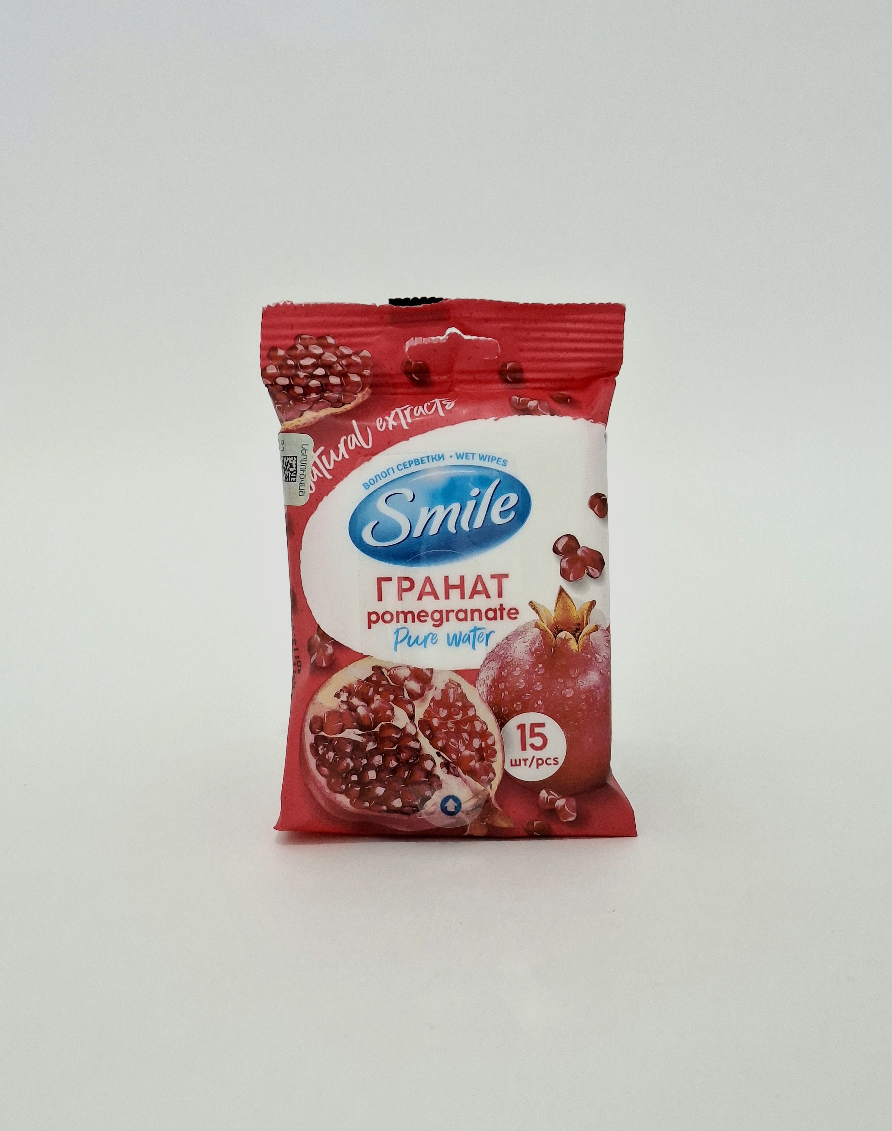 Салфетки влажные"SMILE"(42211000) №15 гранат и белый чай Украина