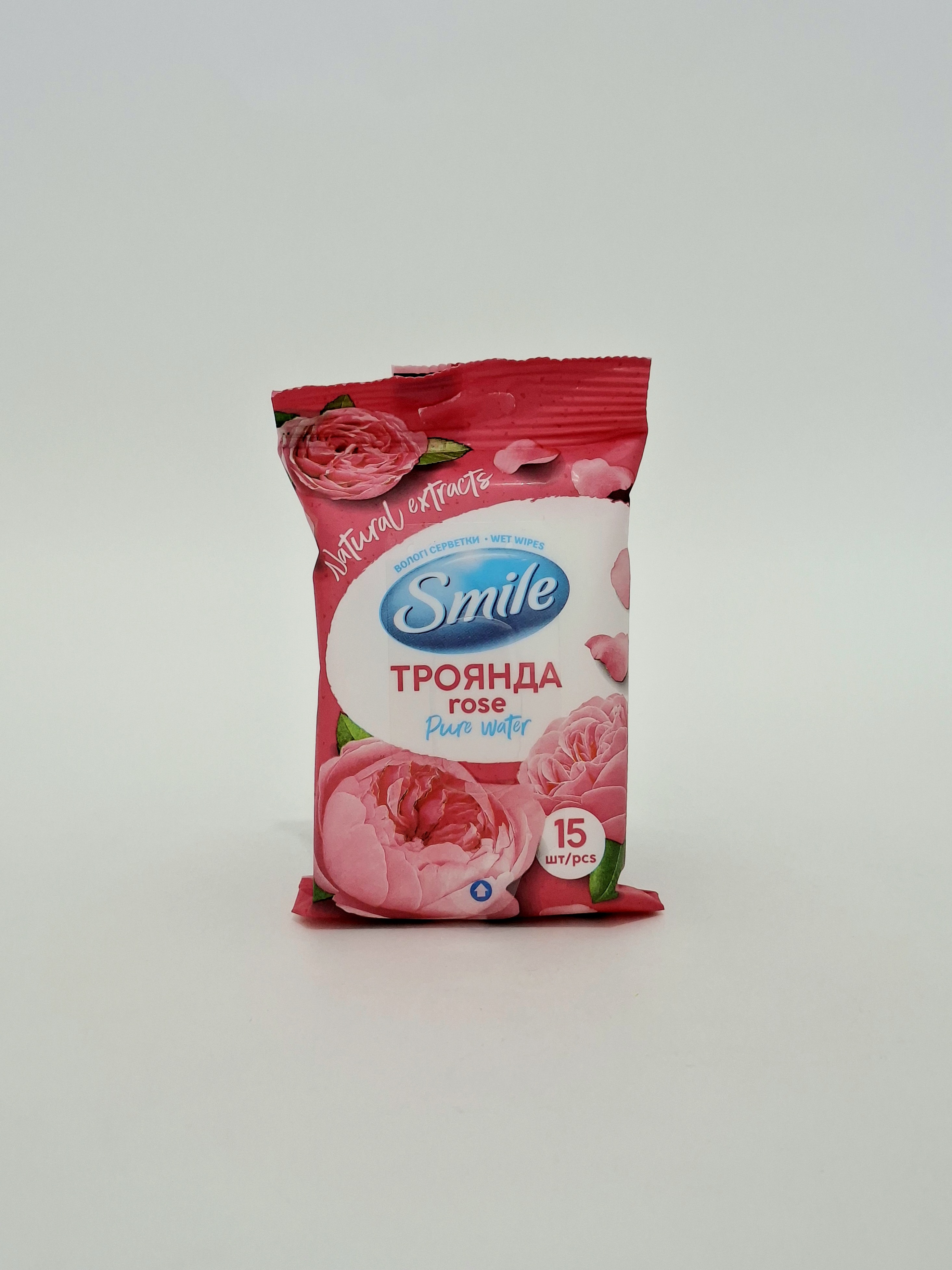 Салфетки влажные "SMILE"(42210500) №15 бурбонская роза Украина