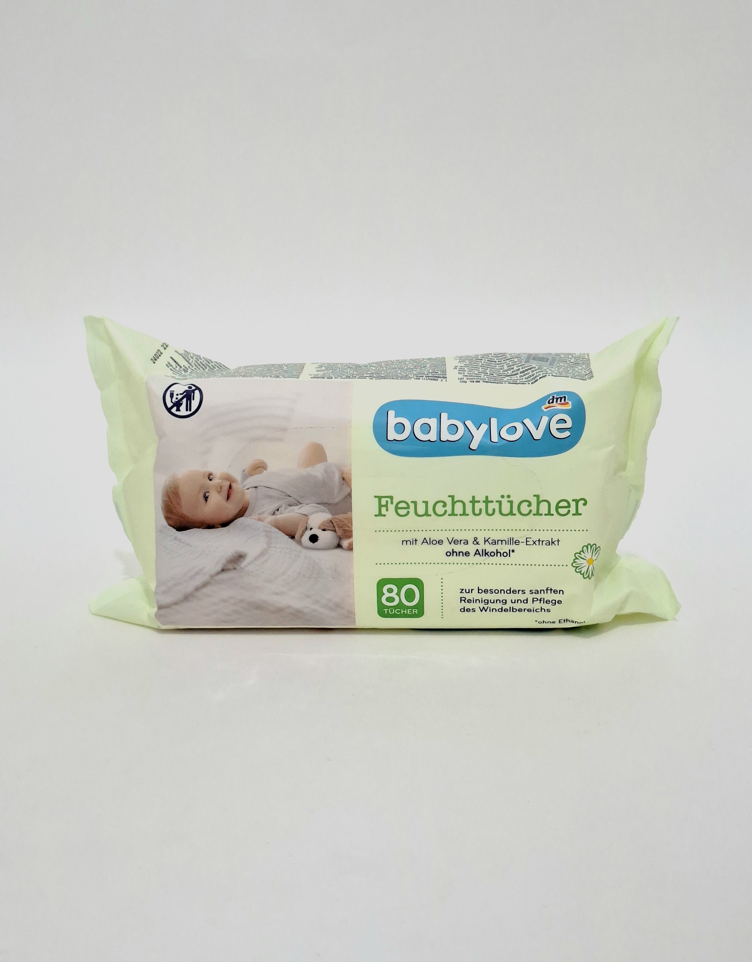 Салфетки детские Babylove "алоэ вера и ромашка 80 шт Германия
