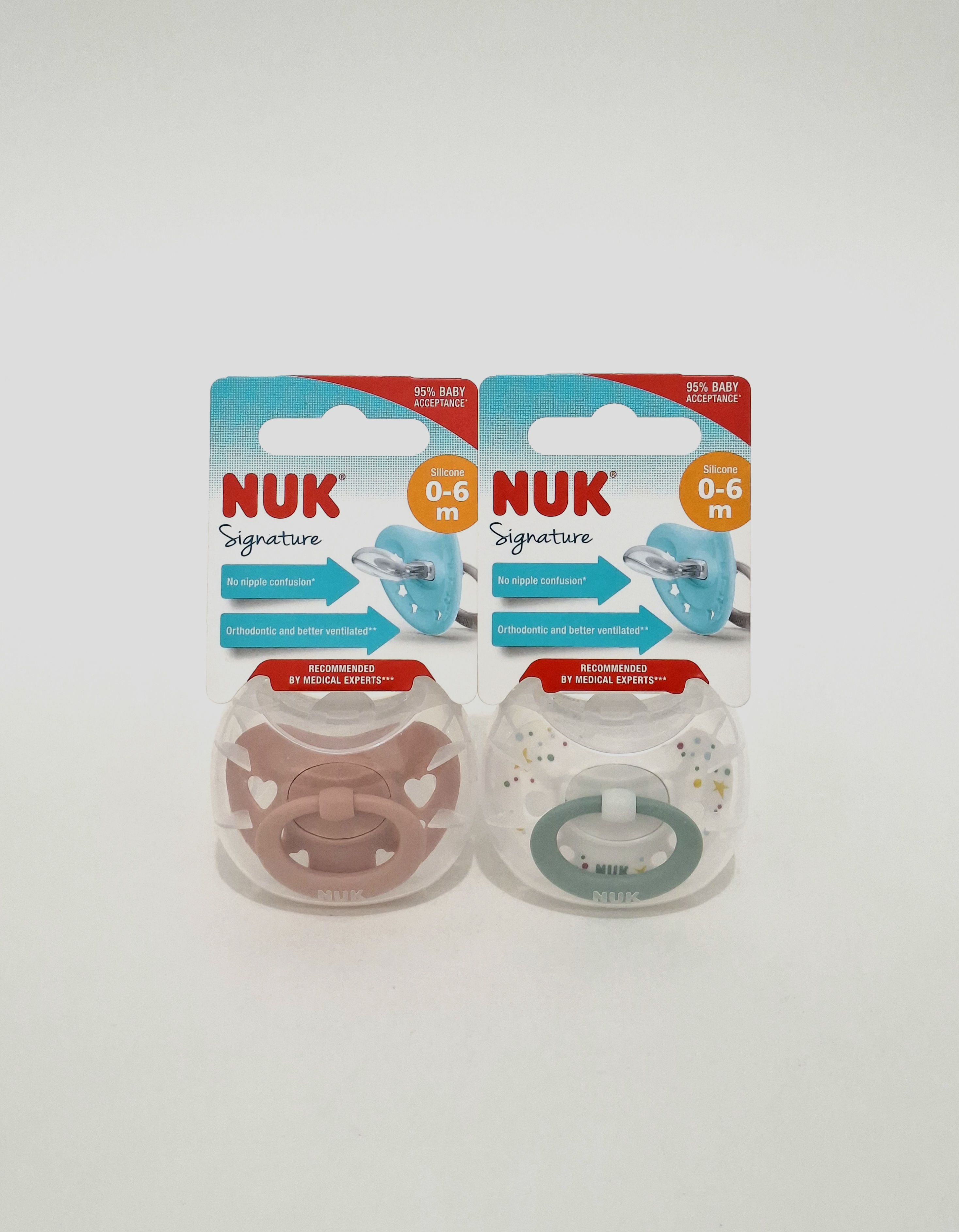 pacifier. strength. "Signature" 0-6months. 1/box, raznotsv. code 10730618 Nuk