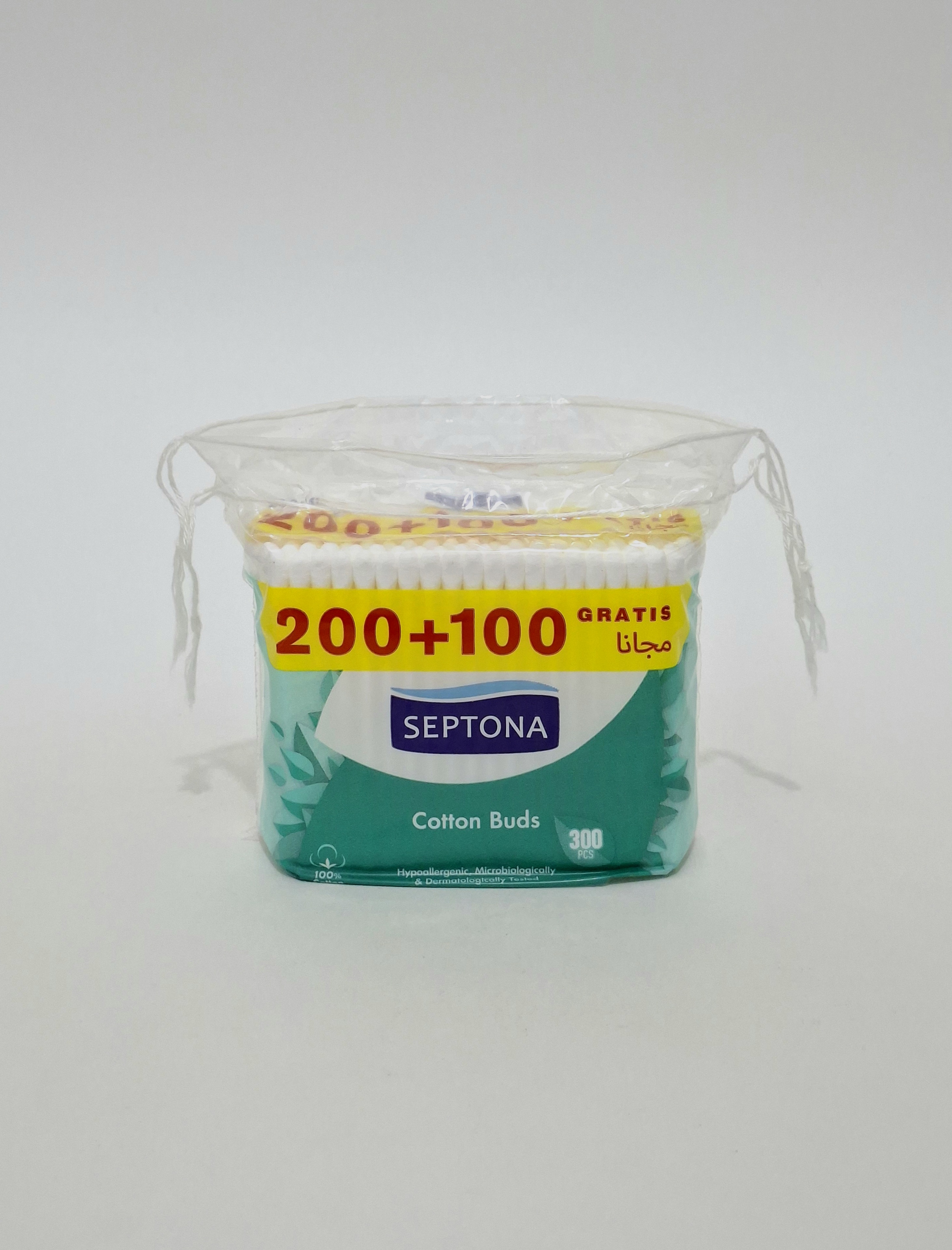 Cotton buds x 300 in tsel/pack ZIP, code 3017 Septona