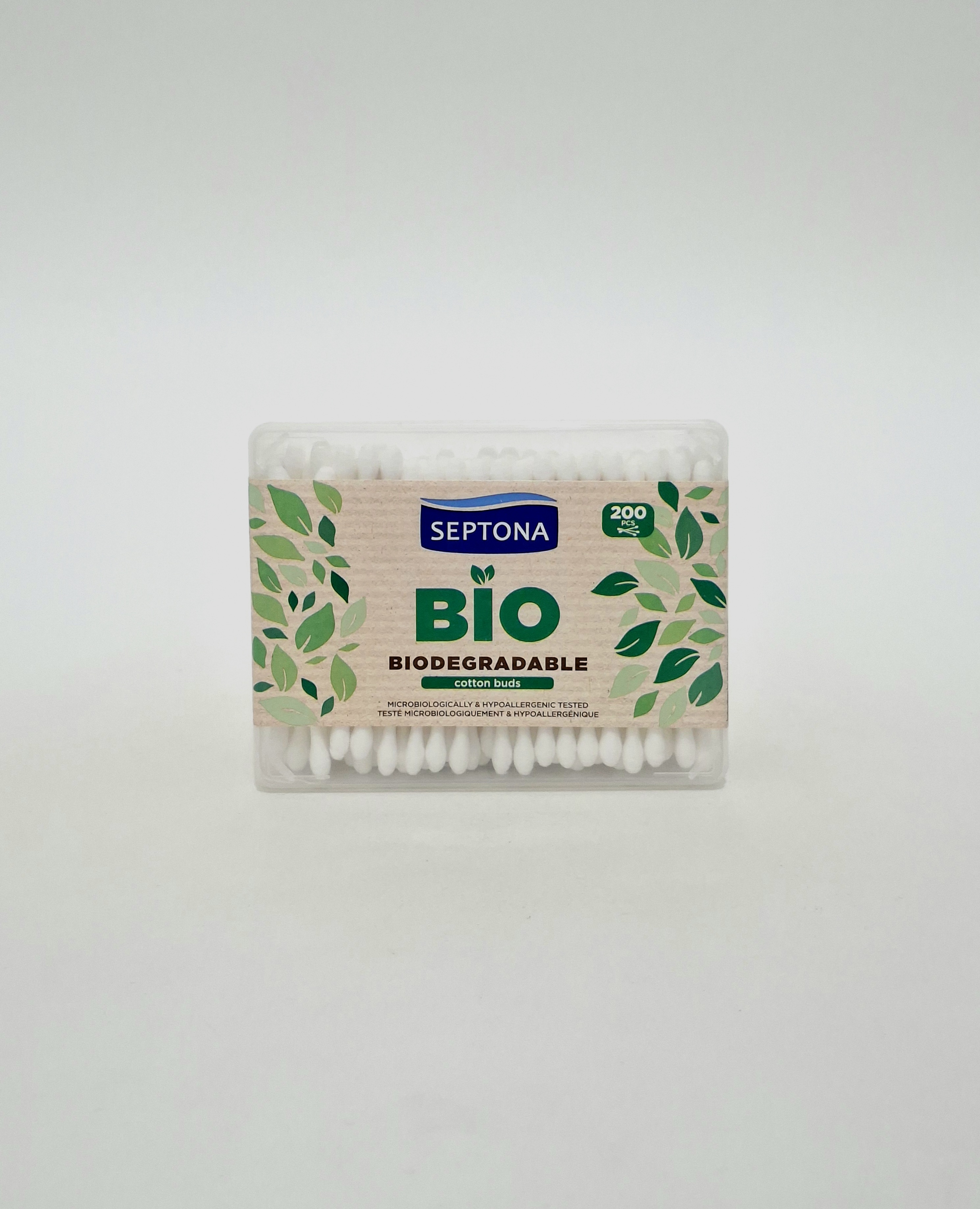 Ватные палочки X 200 в т/уп прямоуг. 100% Organic, Biodegradable, код 3051 Септона