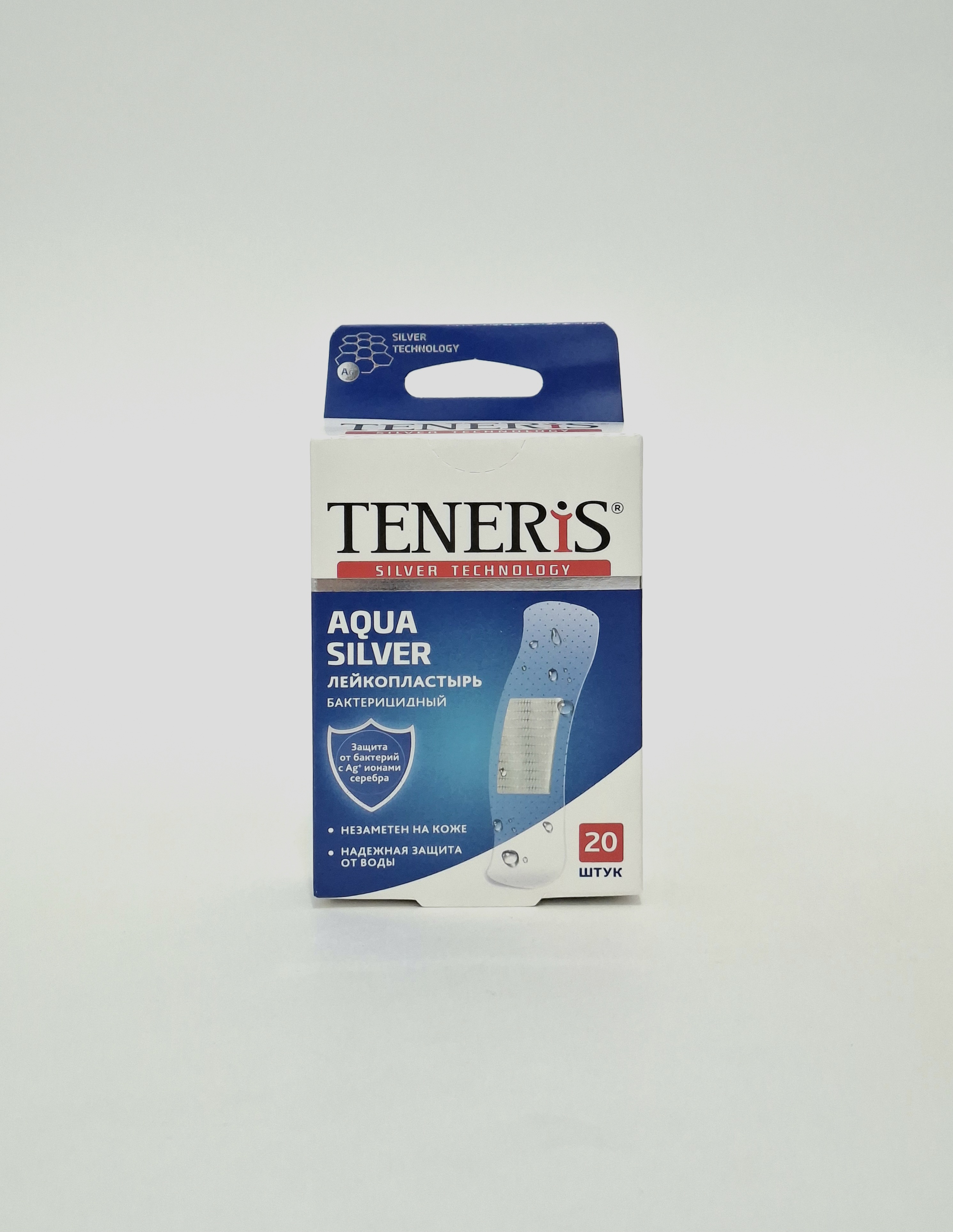 Adhesive plaster Teneris aqua silver x 20** Farmlayn