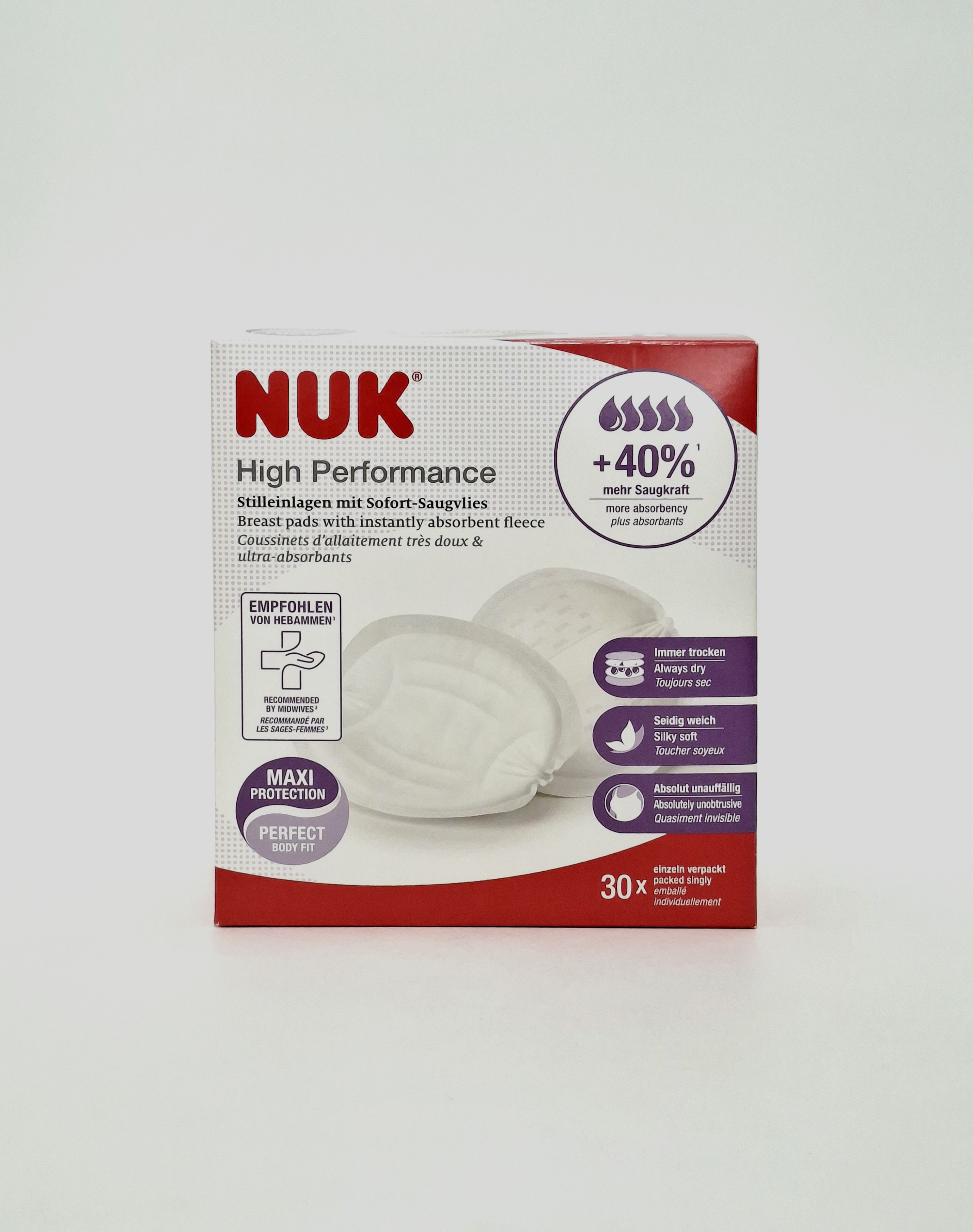 pads in byustgal. "High Performance" (vysokokachest.) x 30 code 10252134 Nuk