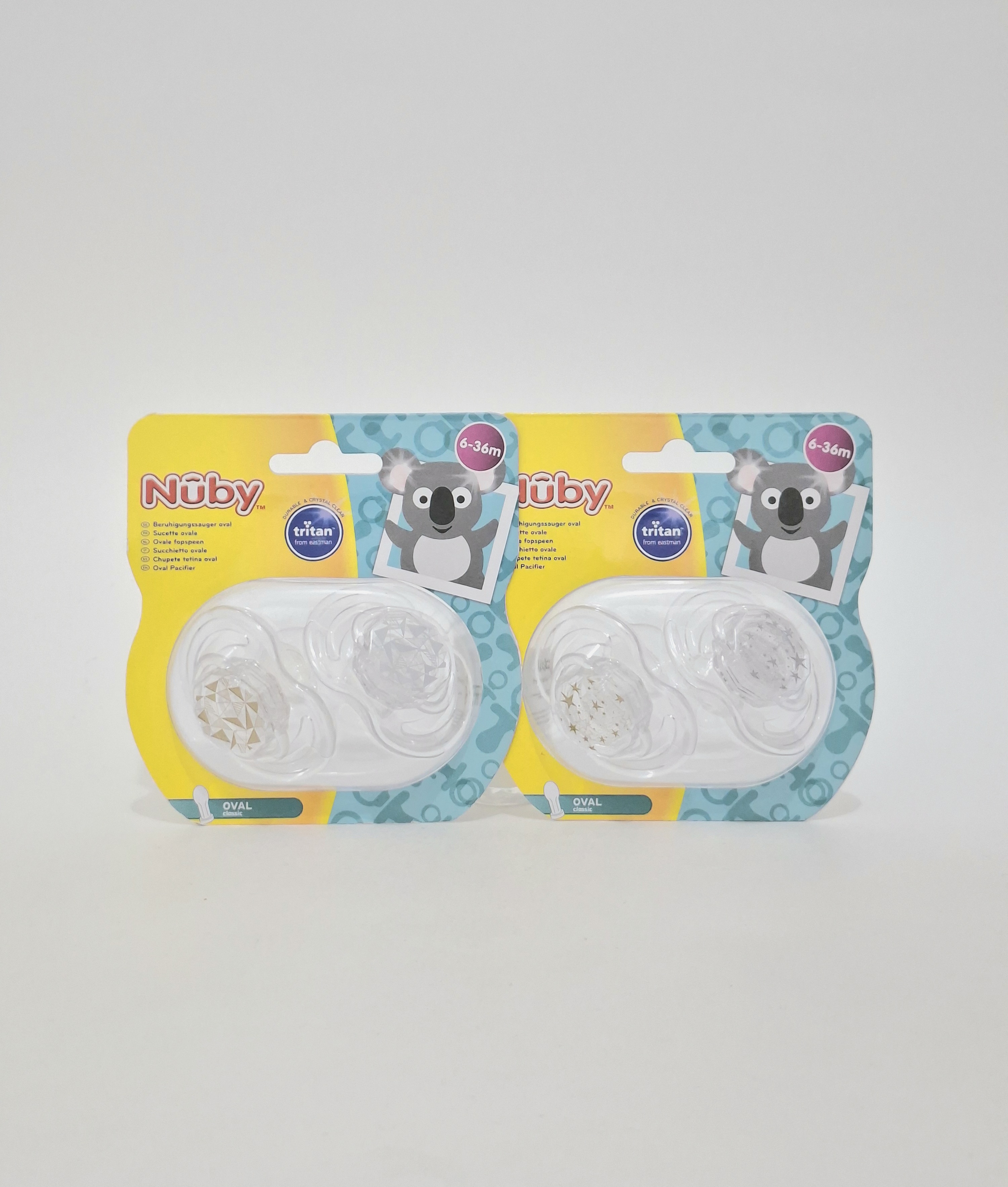 Nuby pacifier Tritan Zoloto- serebro 2pcs 6-36m oval Nuby Lyuks, code 0202008M Nubi
