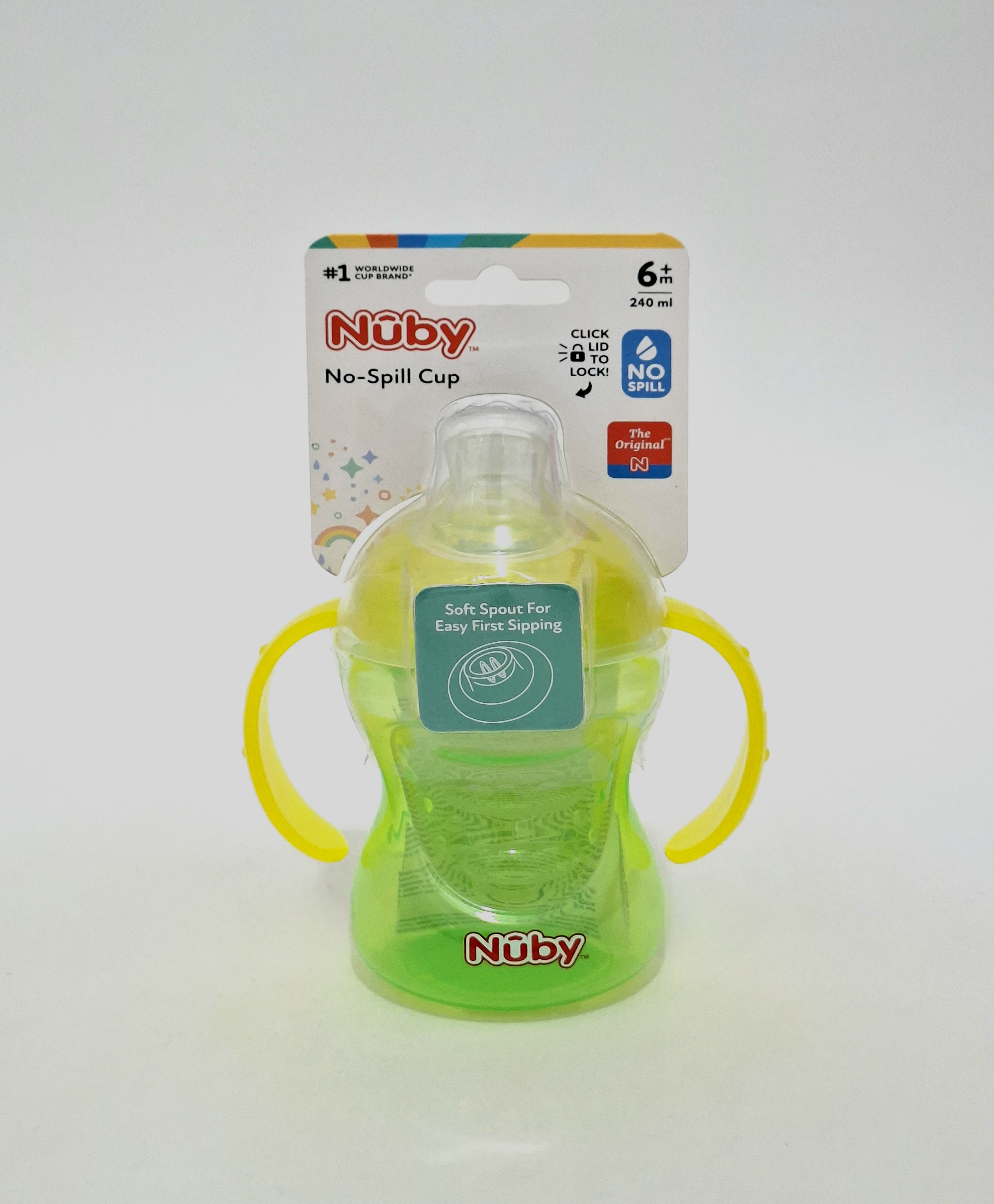 Nuby cup-neprolivayka 240ml with strength. - 10052 nosom and handles, code 0404003 Nubi