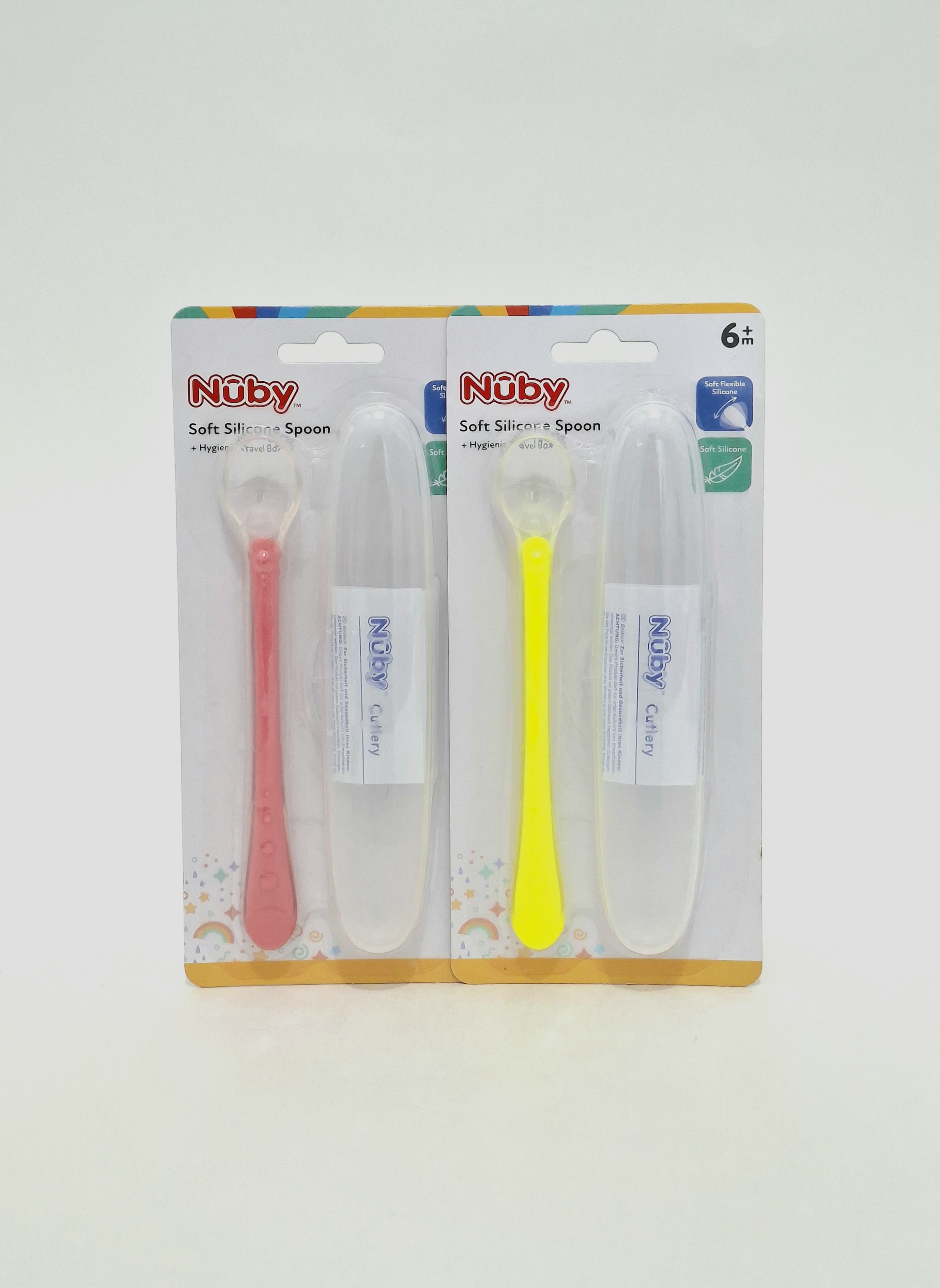 Nuby spoon silicone soft 6+ with futlyarom, code 5556 Nubi