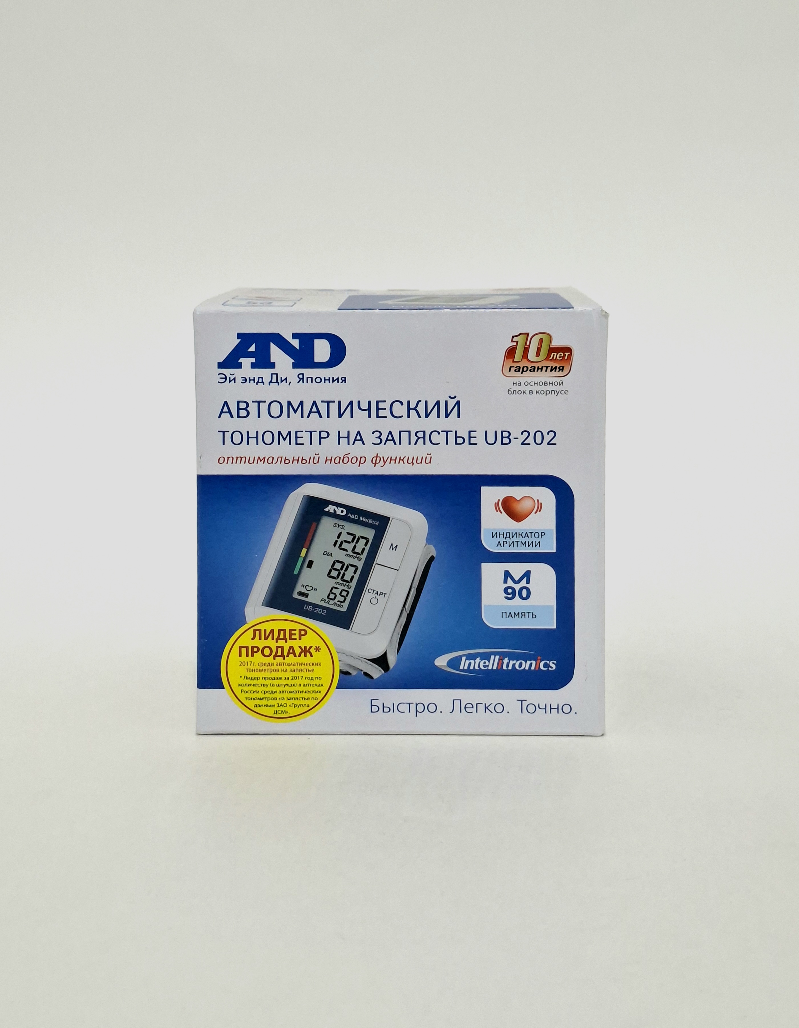 Тонометр назапястный A&D UB-202** Эй Энд Ди