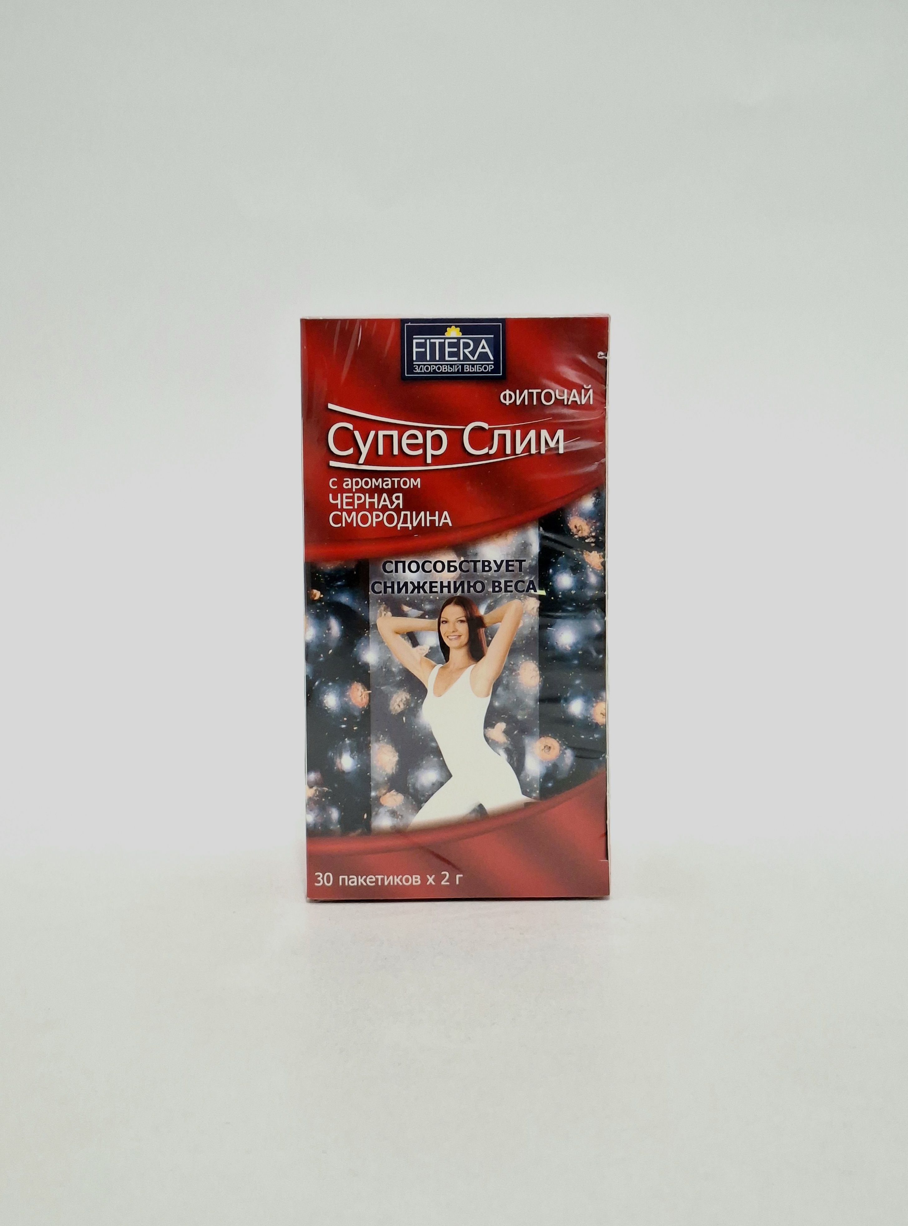 Super Slim tea with listom chernoy smorodiny 2g x 30 Fitera RF