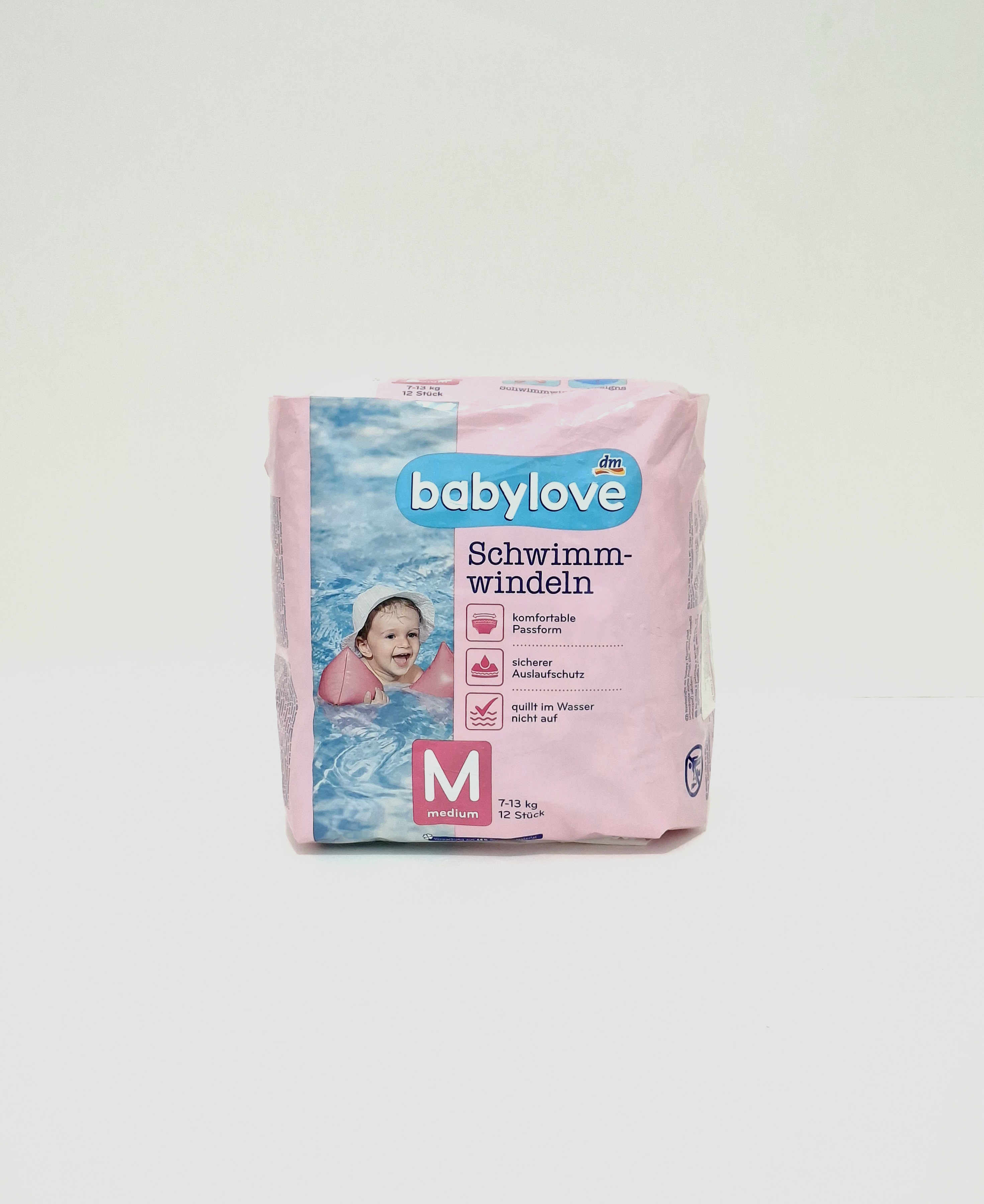 Подгузники babylove для плавания М 7-13кг, 12 шт Германия