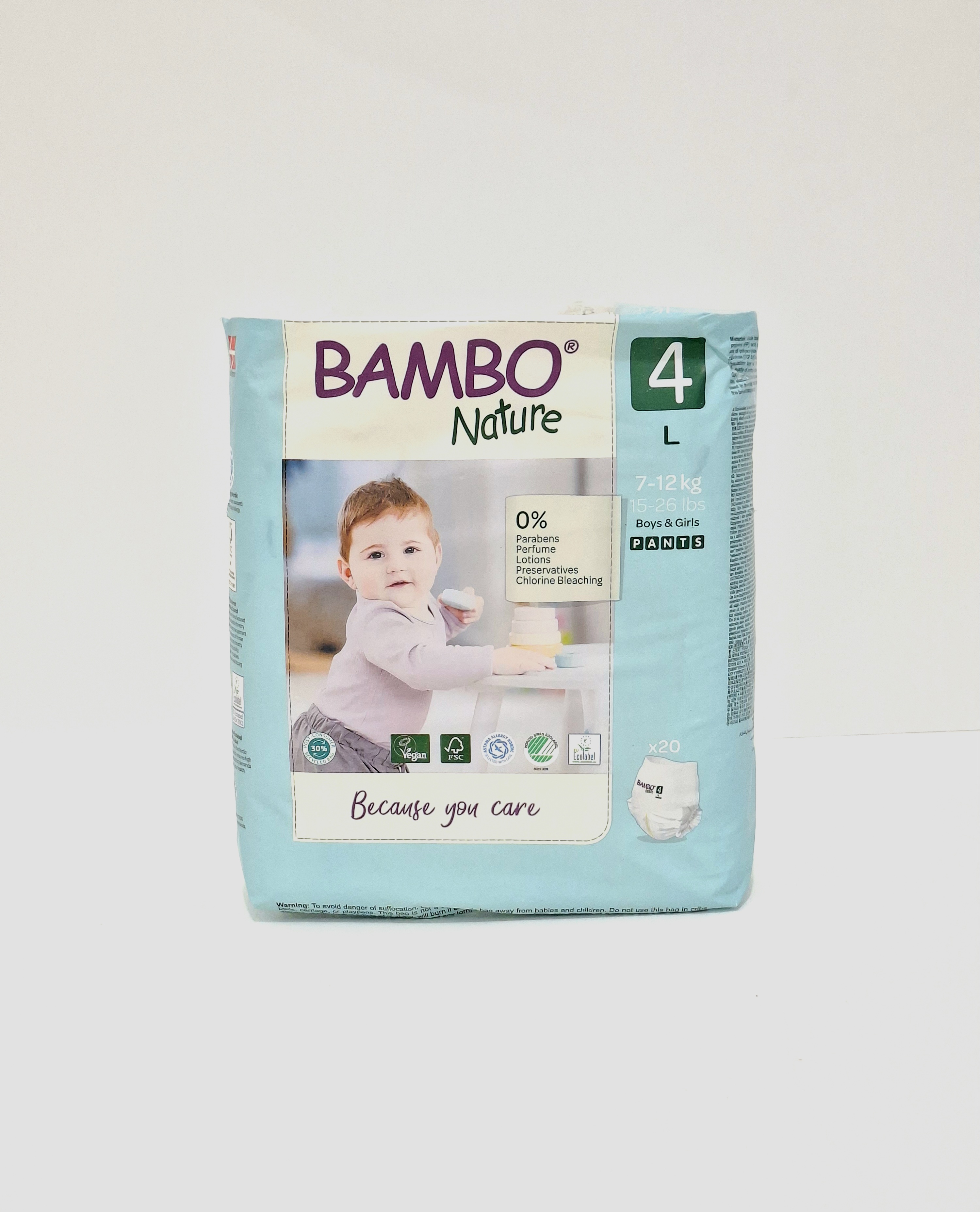Бамбо натур N4 пентс подгузники-трусы 12-18кг x 20 Абена