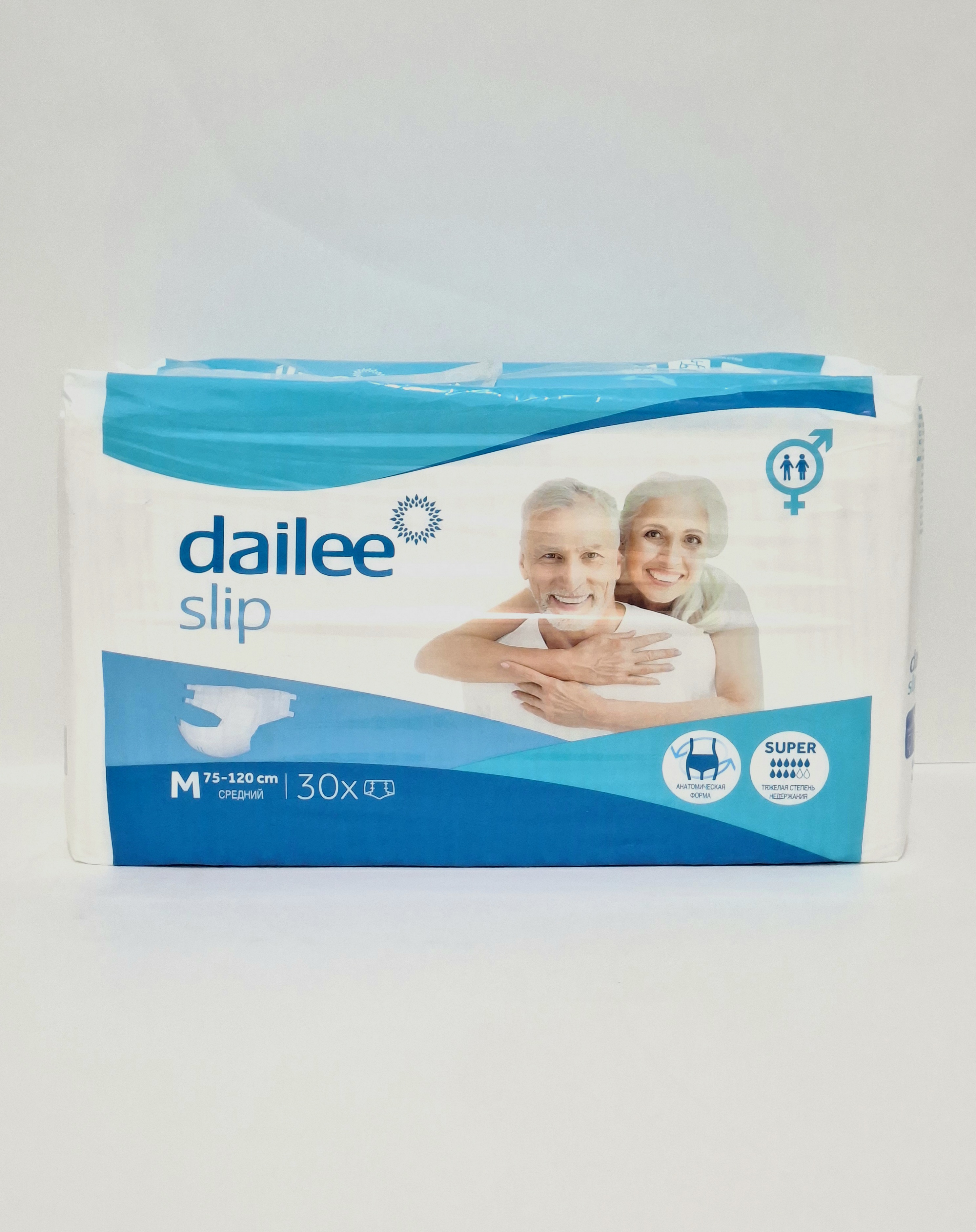 Подгузники для взр dailee super M (75-108см), 8 капли Россия