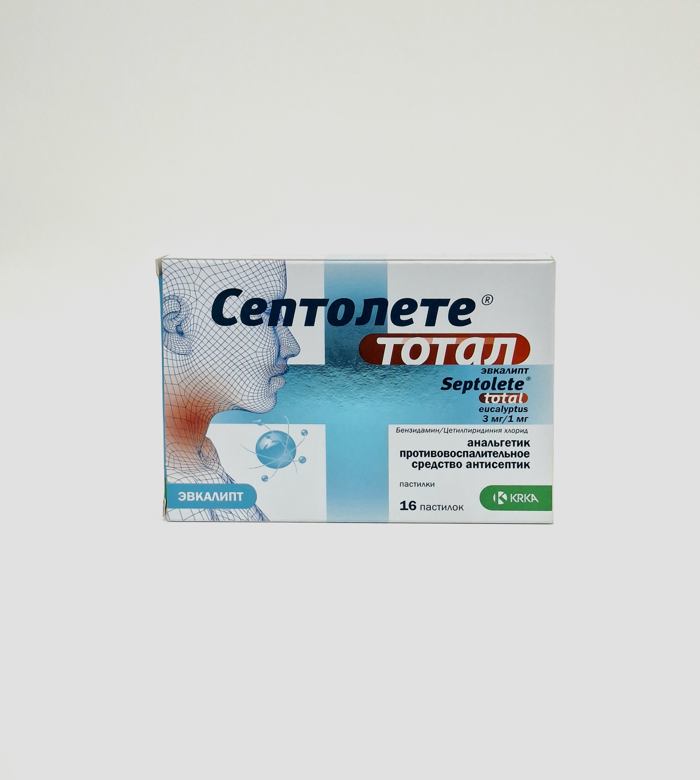 Septolete total lozenges eucalyptus x 16 KRKA