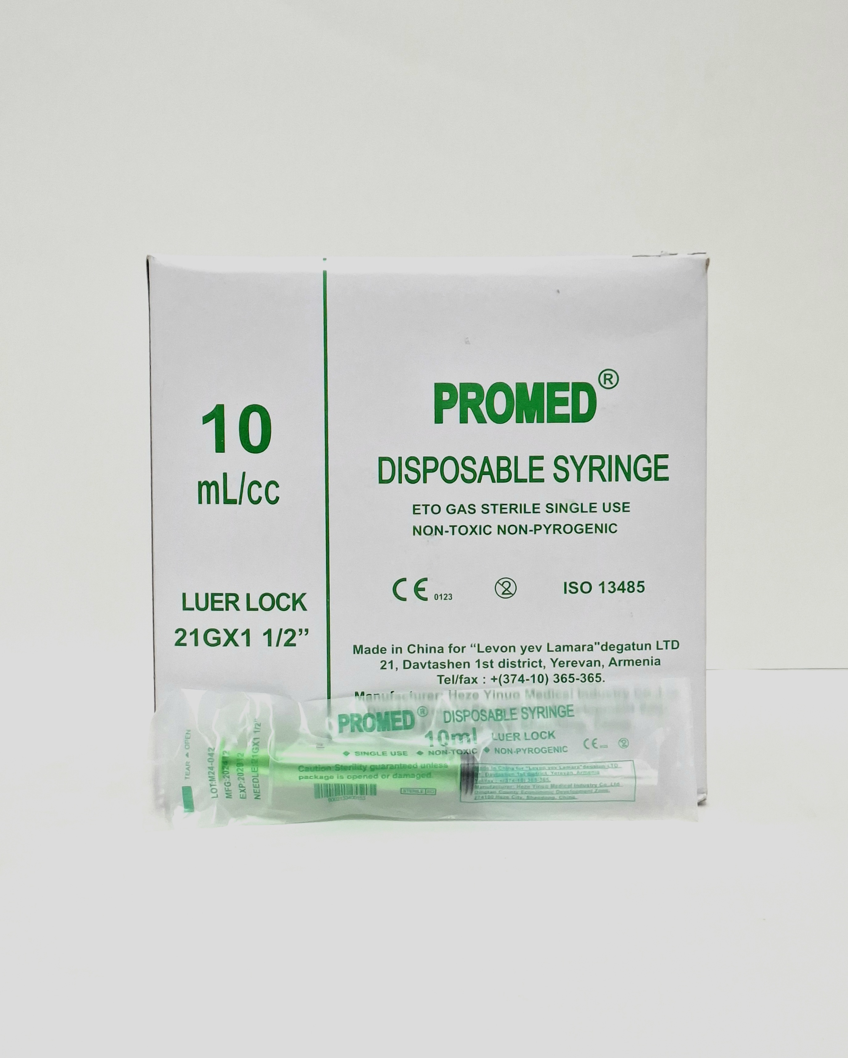 Syringes 10ml with needle 3x-complex. 21Gx1 Promed USA