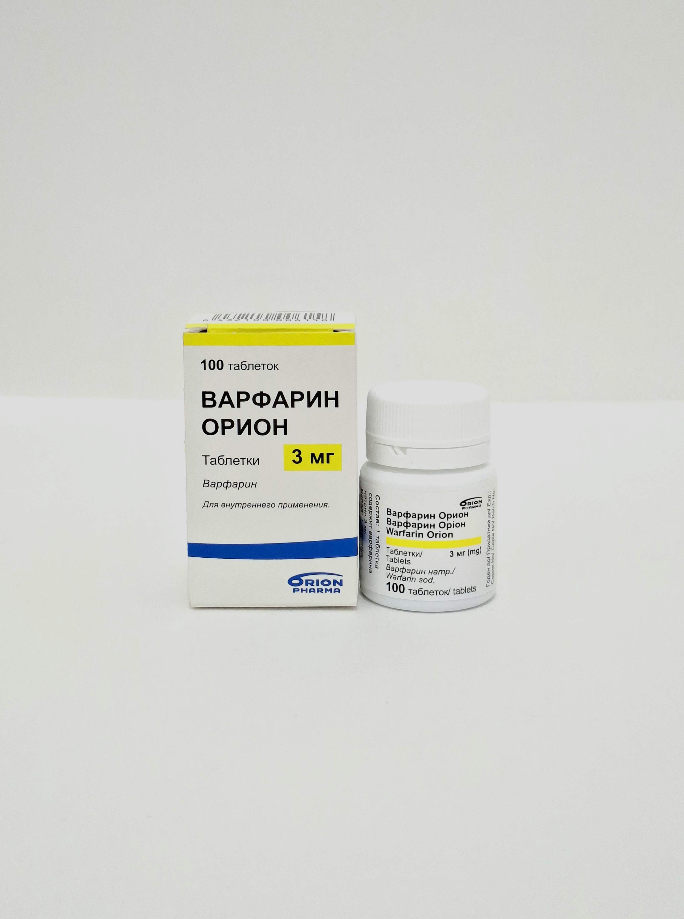 VARFARIN tablets 3mg x 100 Varfarin sodium Orion