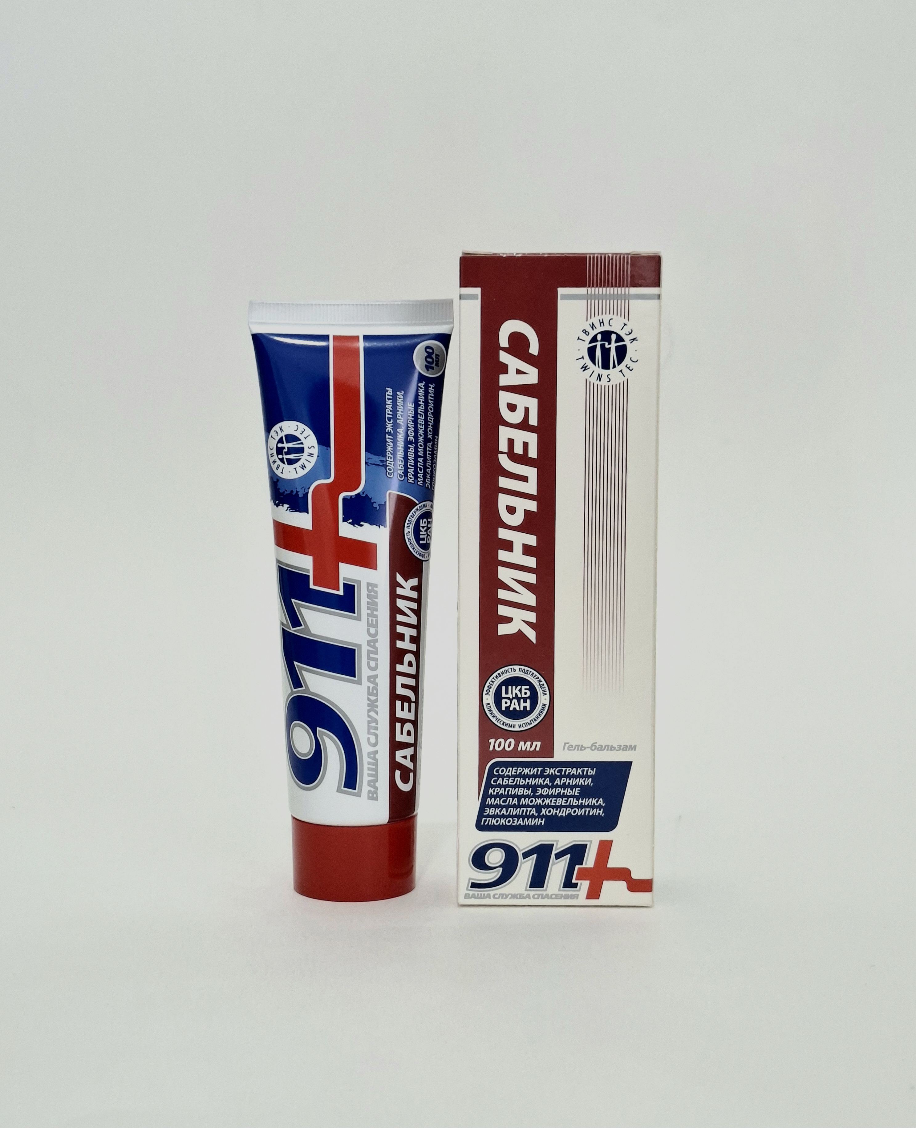 911 Sabelnik gel-balm for joints 100ml Tvins Tek Russia