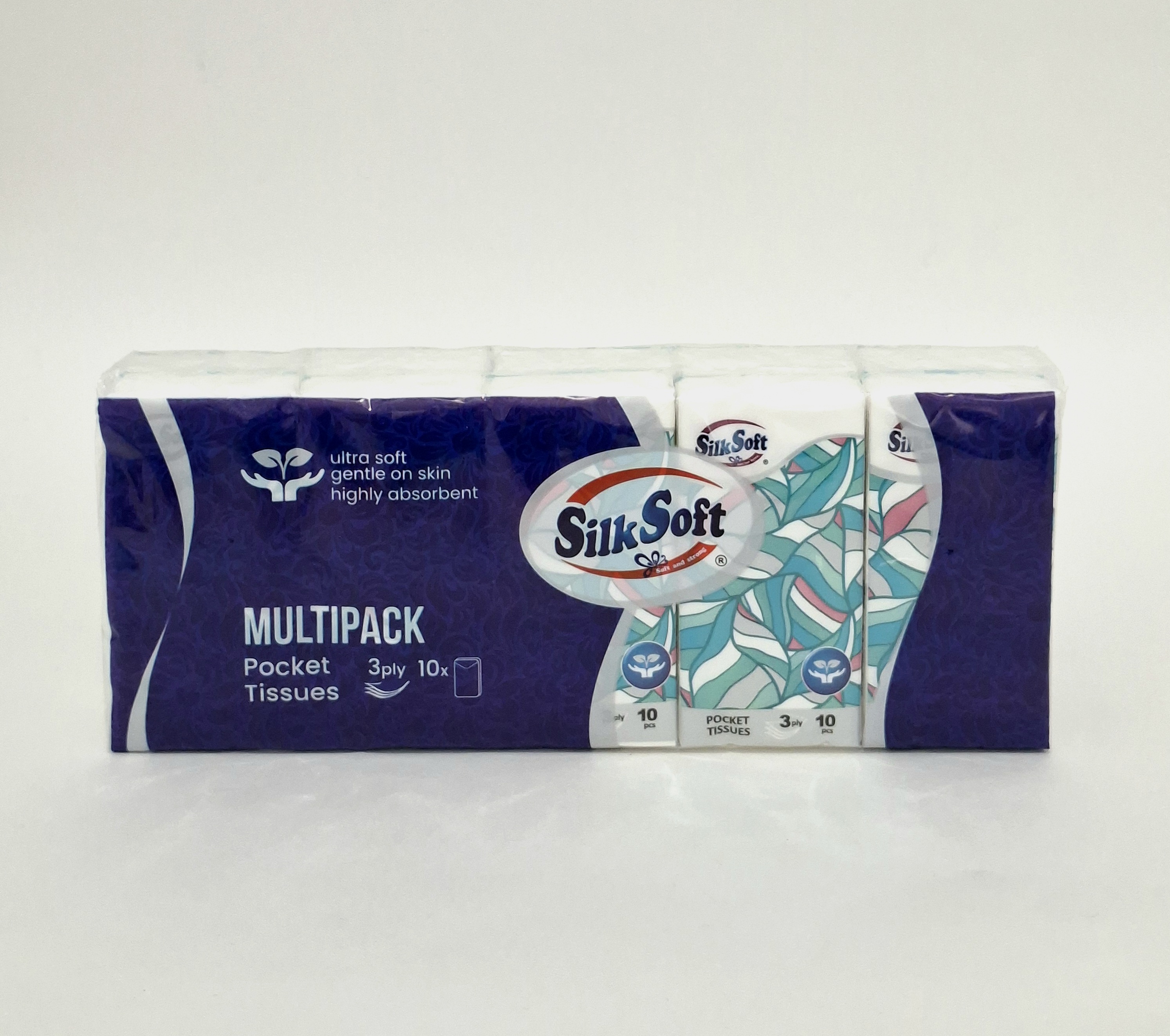 Салфетки бумажные 3-х слойные Silk Soft N10 x10 Софт трейд