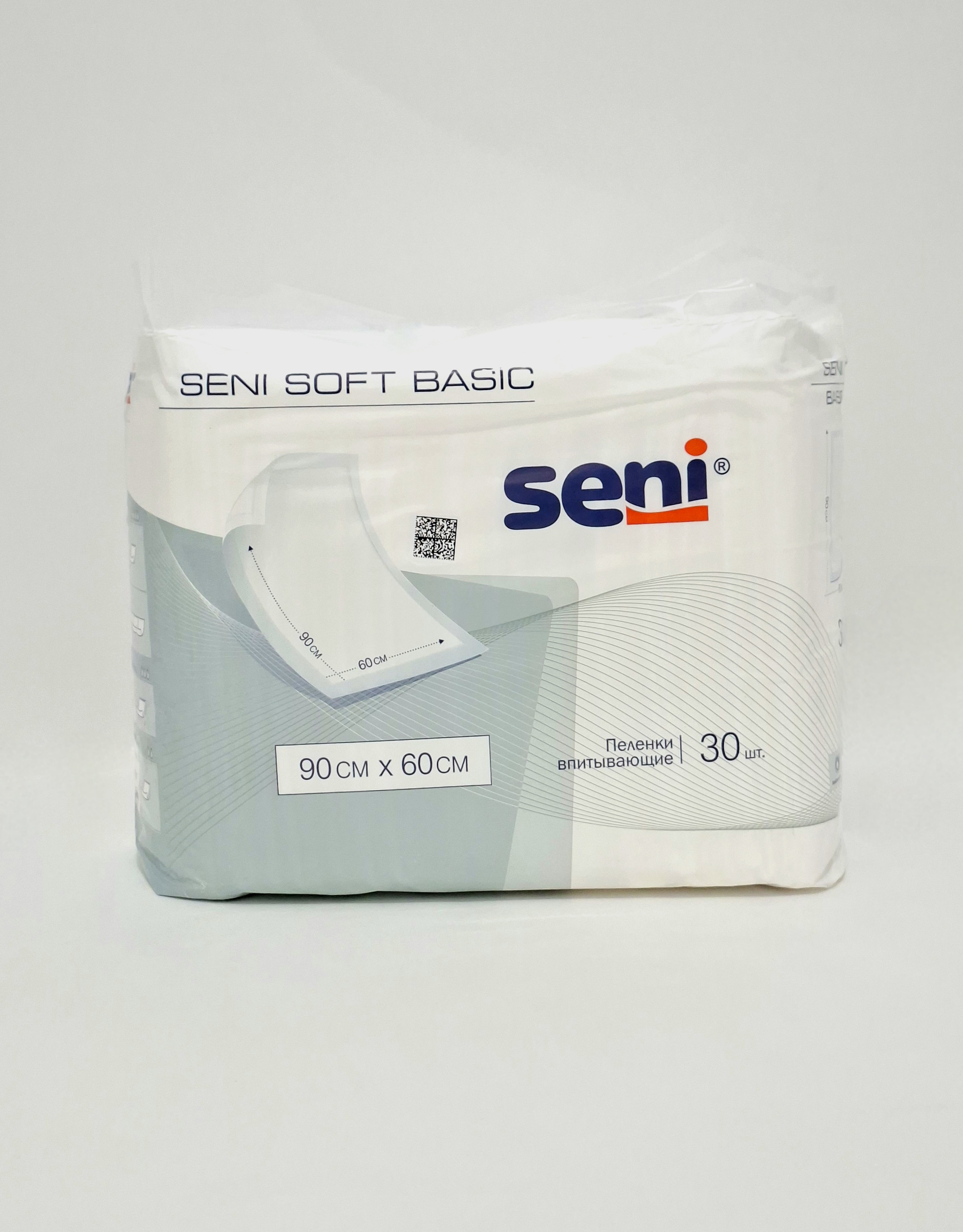 Пеленки (Простын) впитывающие Сени Soft Basic 90x60 N30 Польша