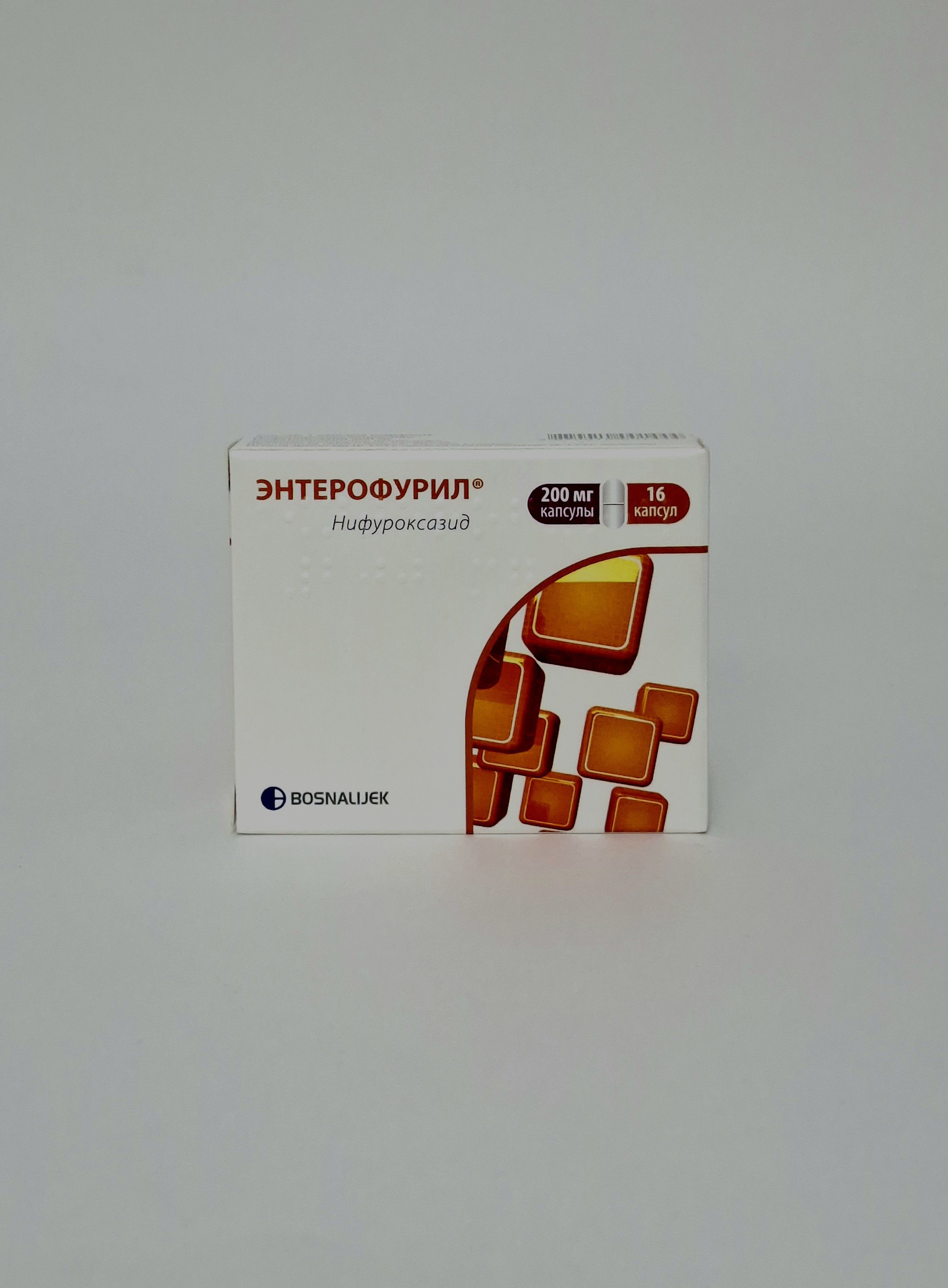 Enterofuril capsules 200mg x 16 Bosnalek AO