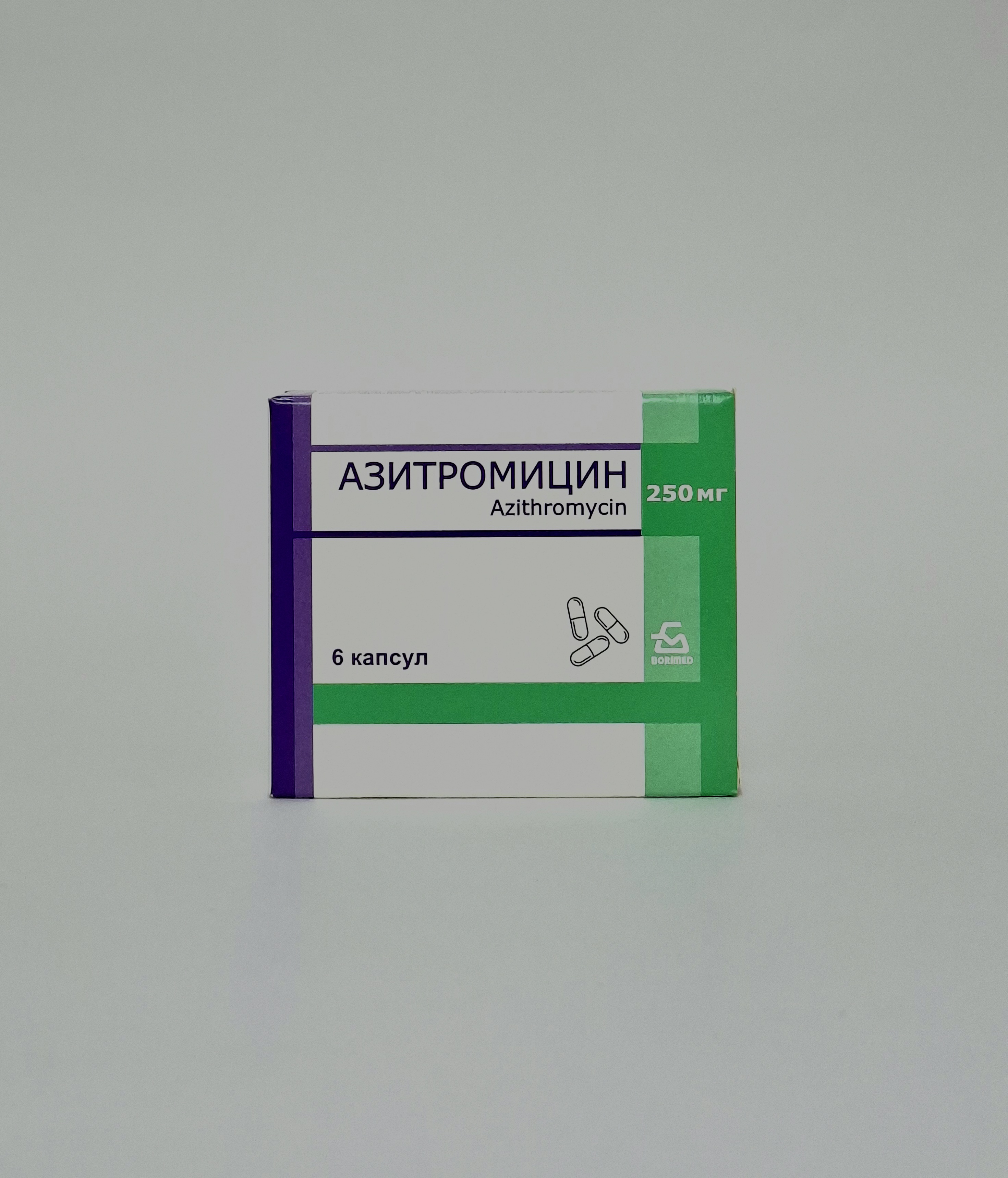 Azithromycin capsules 250mg x 6 Borisovskiy KhFZ Belarus