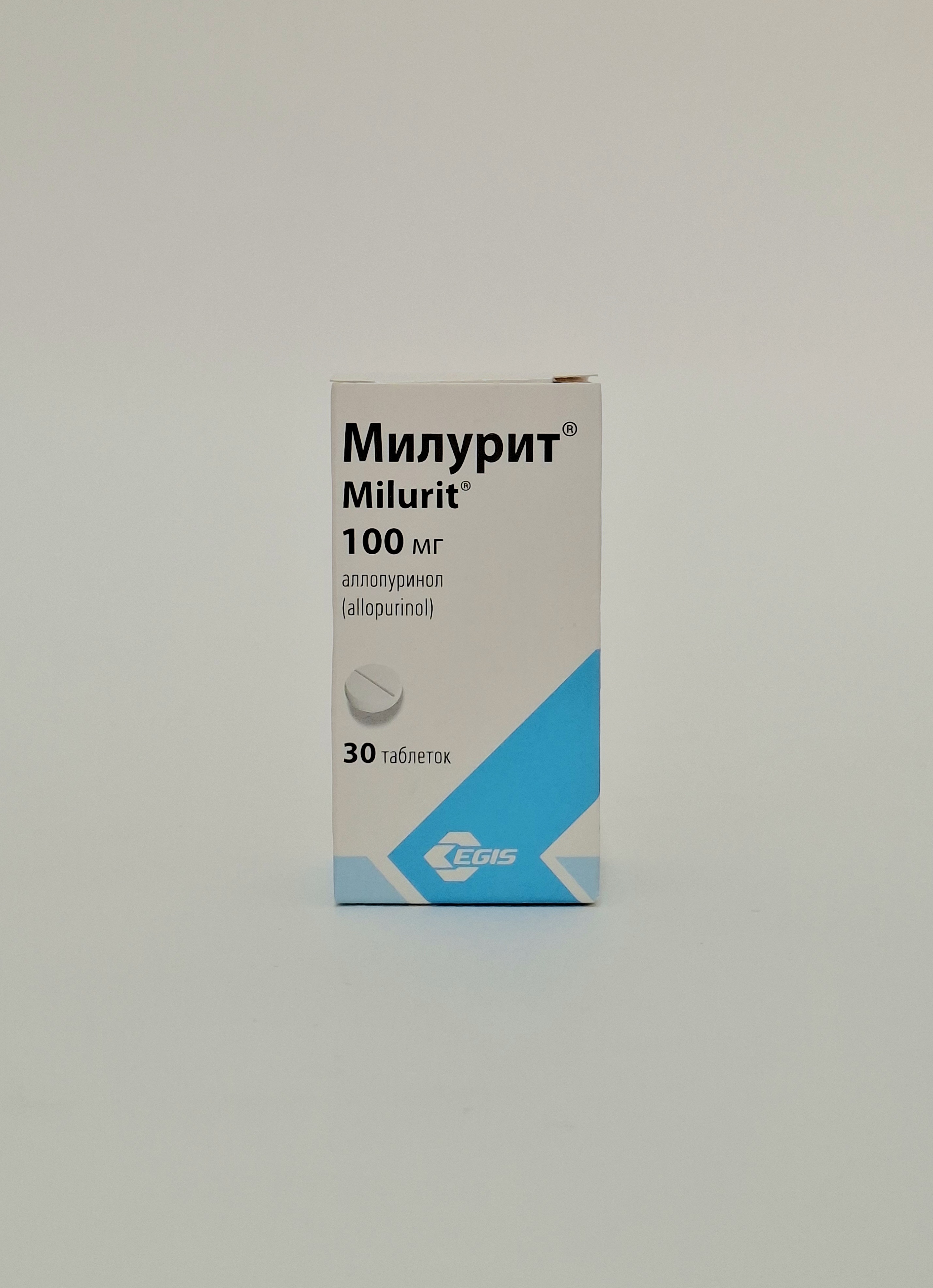 Милурит 100мг тб №30 (аллопуринол) Эгис