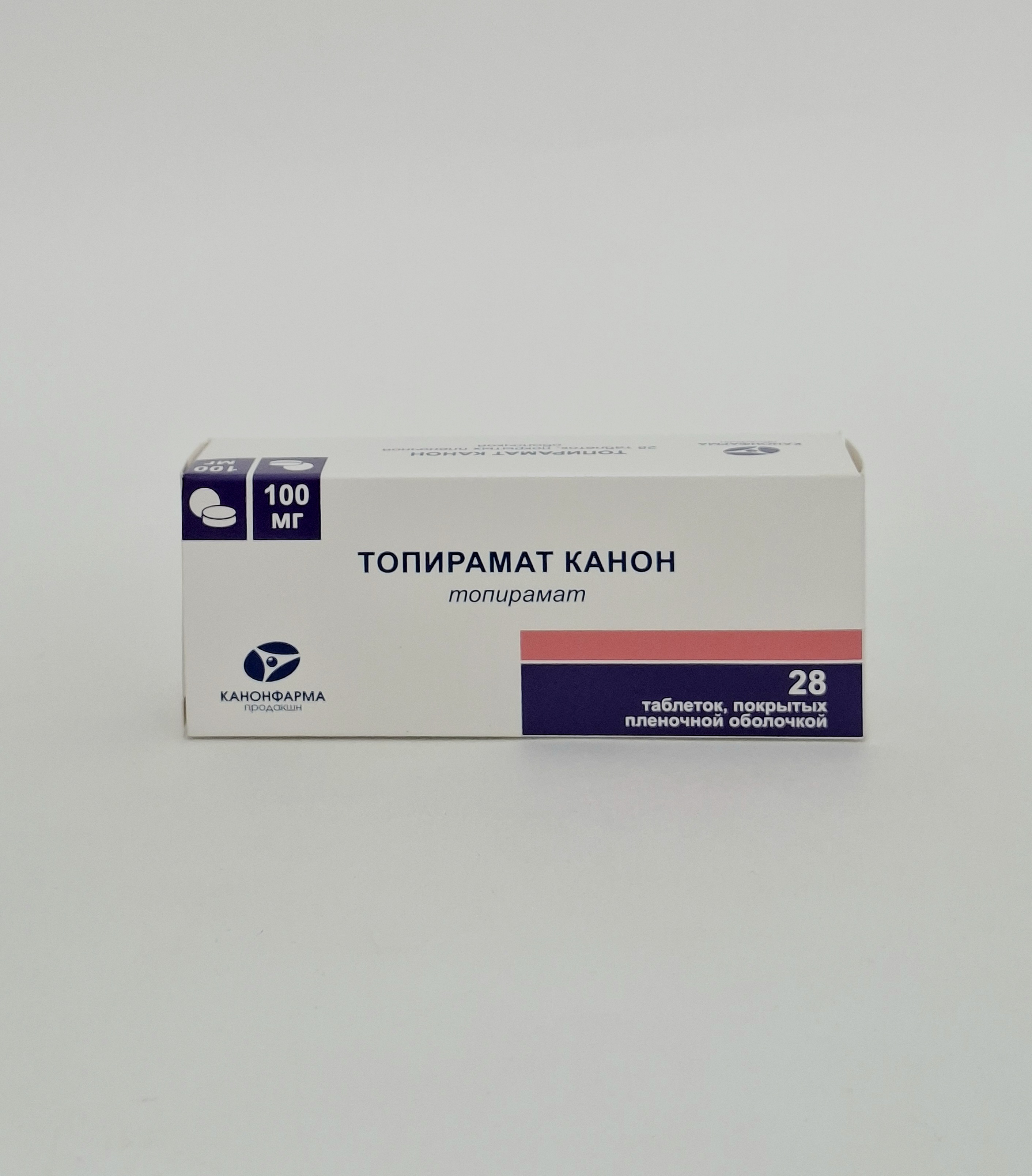 Topiramat Kanon coated tablets 100mg x 28 Kanonfarma prodakshn ZAO