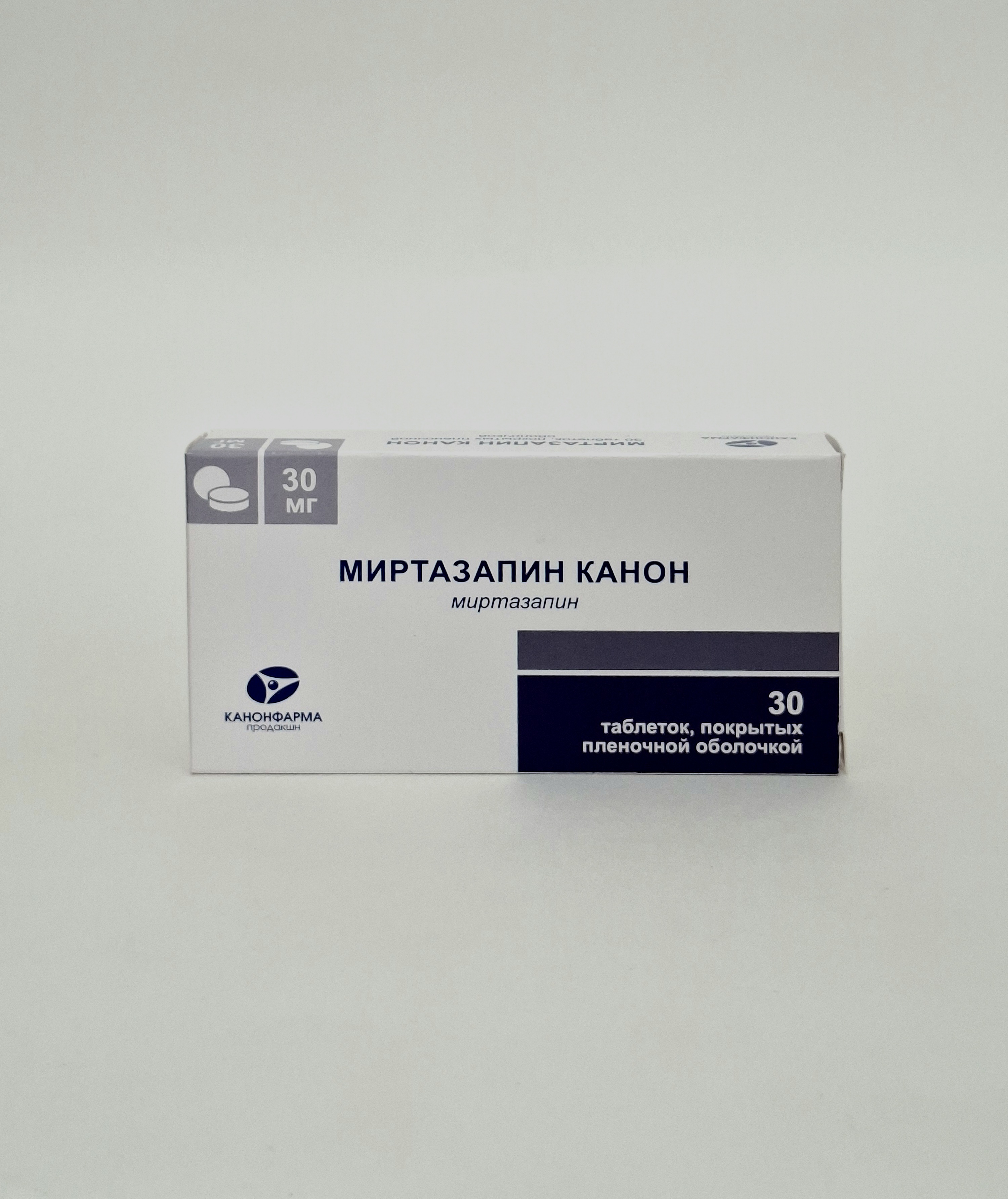 Миртазапин Канон таб 30мг N30 Канонфарма продакшн ЗАО