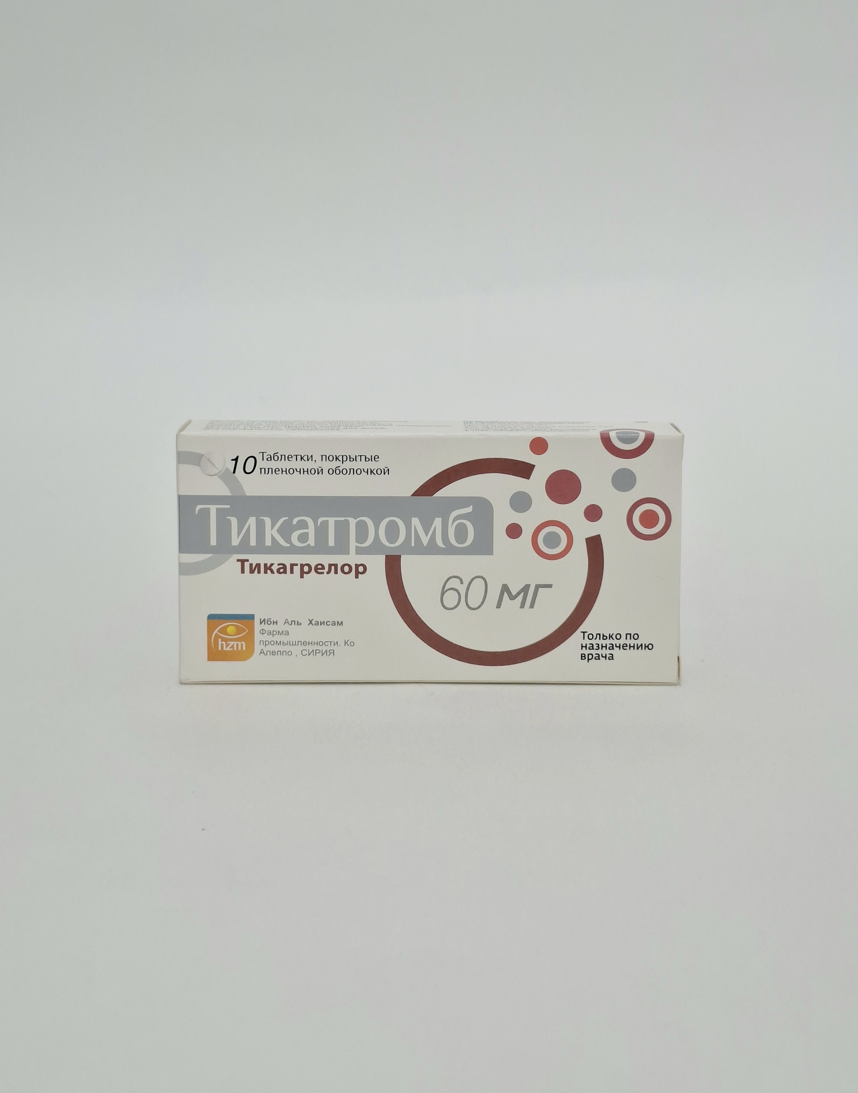 Tikatromb coated tablets 60mg x 10 Ibn Al Khaysam, Siriya