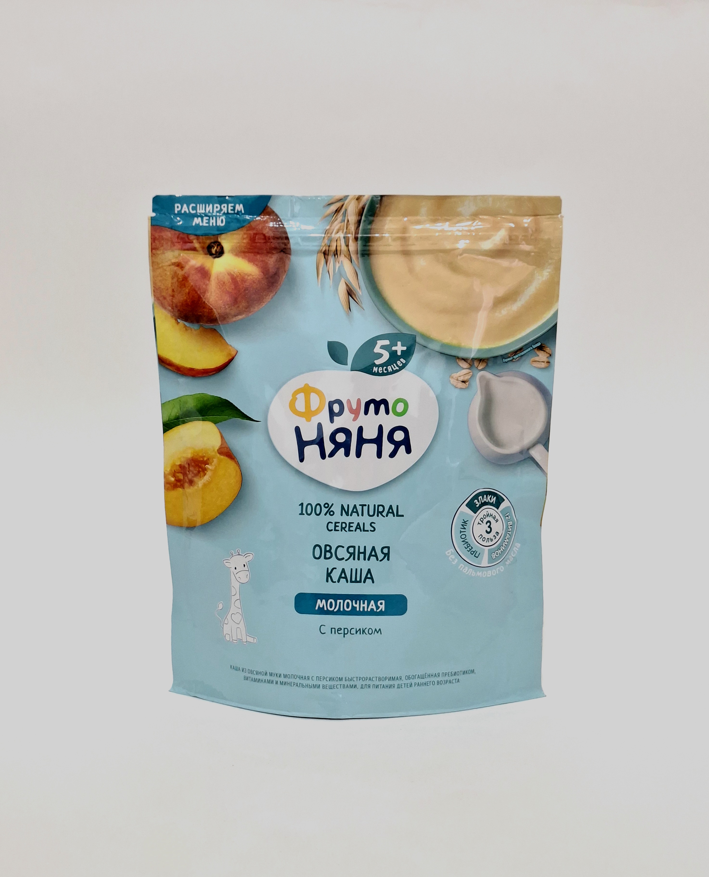 Fruto Nyanya m/for oat peach 5+ months 200g Progress, Russia
