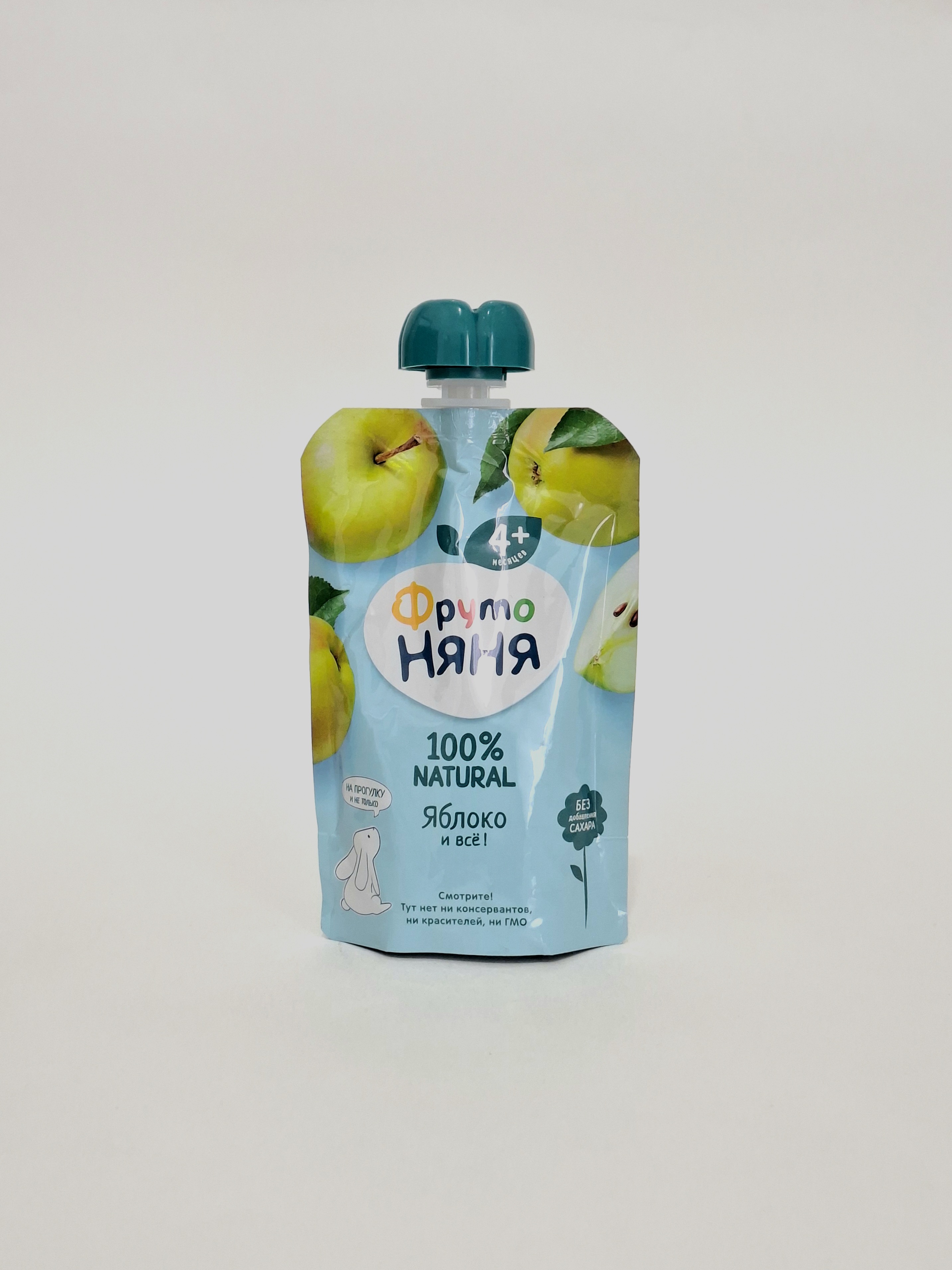 ФрутоНяня пюре Фруктовое Яблоко и Все! 4+ мес. 90г Пауч Прогресс.Россия