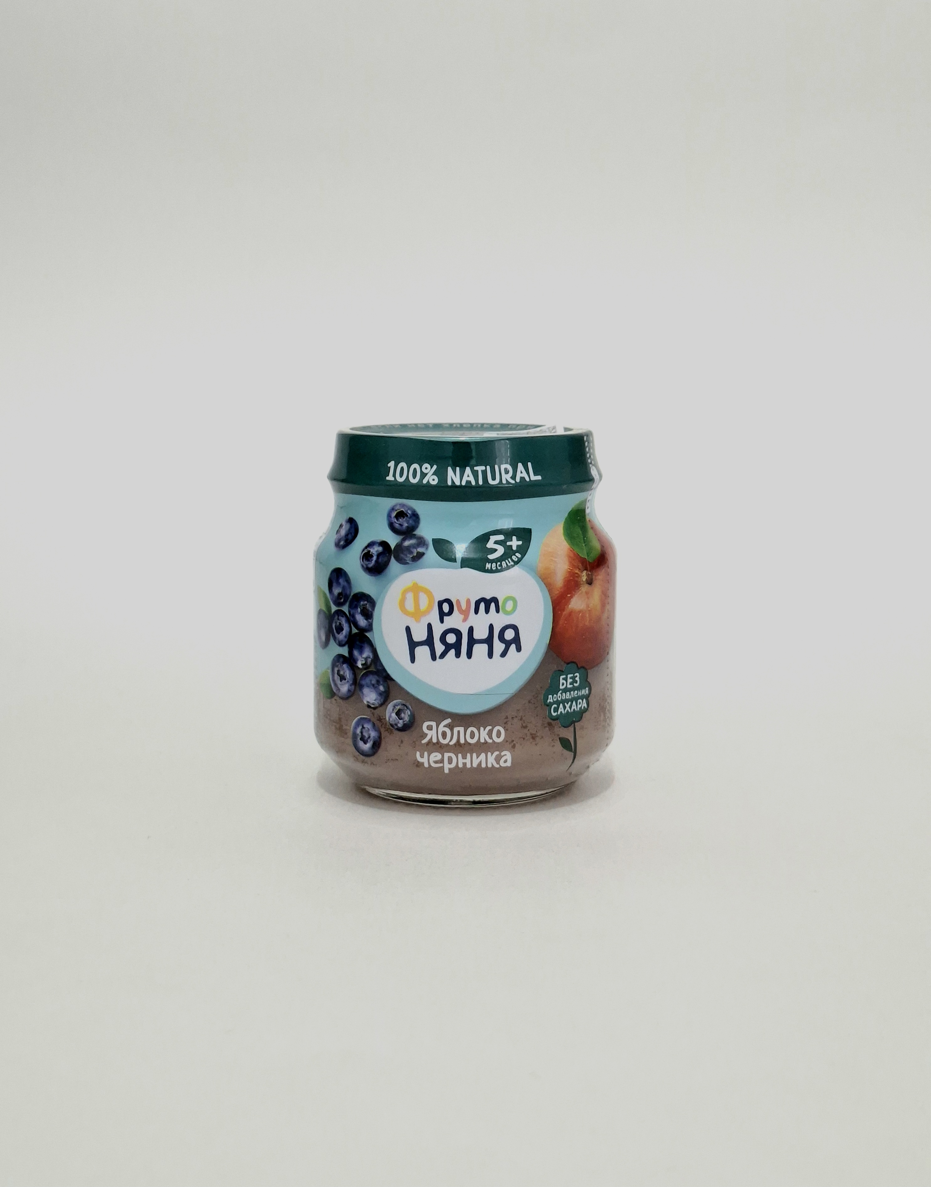 Fruto Nyanya puree fruit apple, blueberry 5+ months 100g Progress, Russia