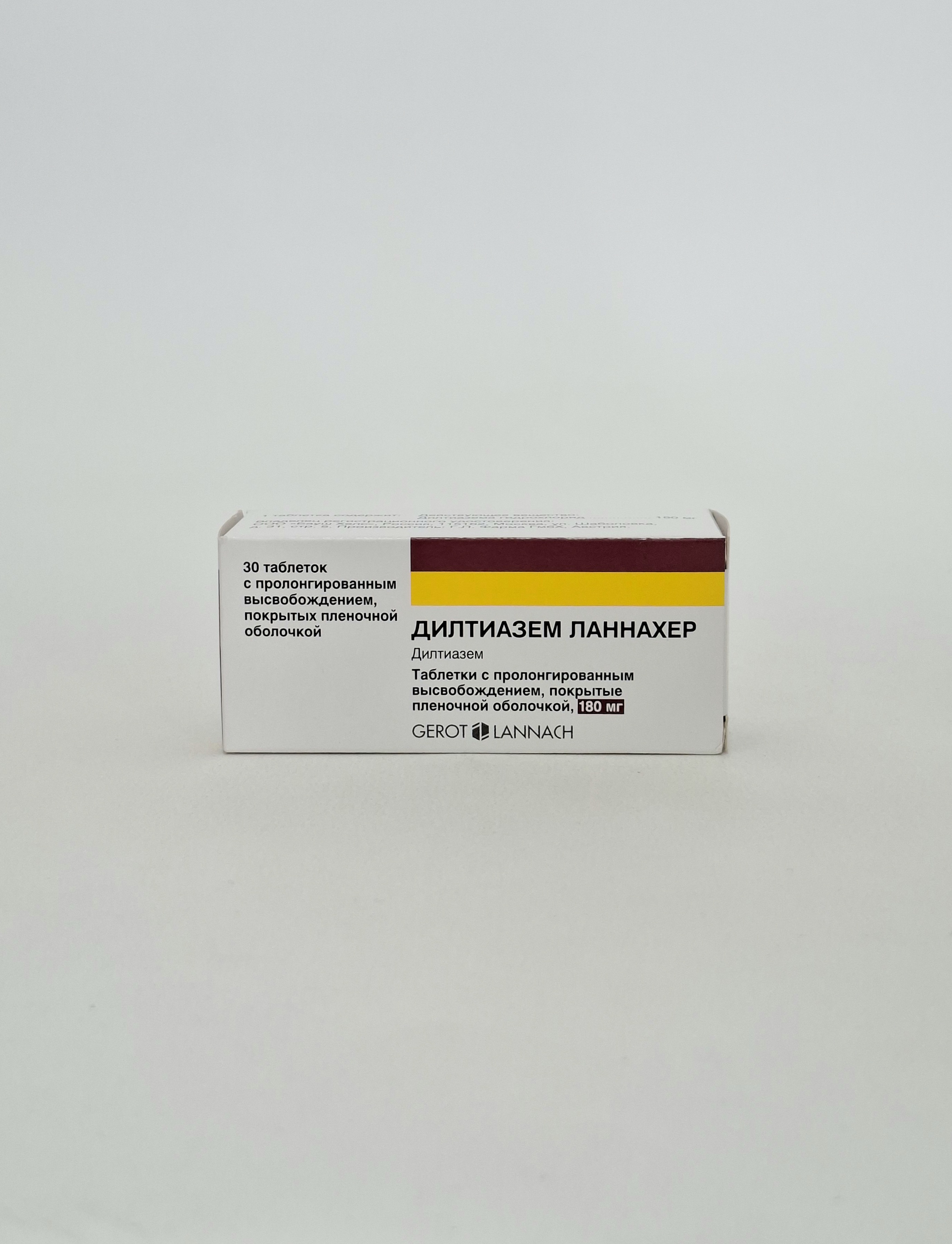 Diltiazem Lannakher coated tablets ret. 0.18 x 30 G.L.Farma GmbKh/Lannakher Khaylmittel GmbKh