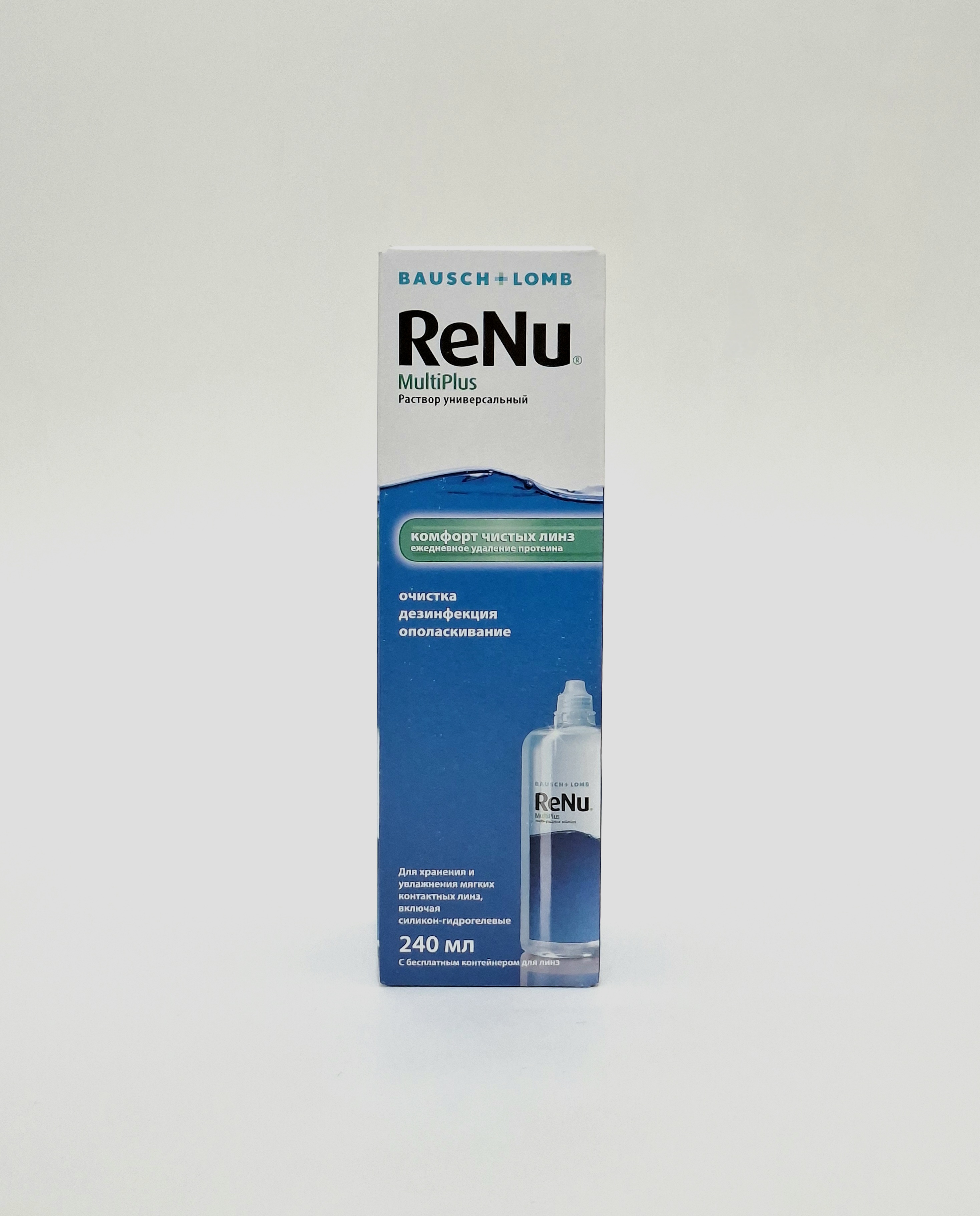 Re Nu Multi Plus solution 240ml, Renyu for myagkikh kontaktnykh lenses Italy