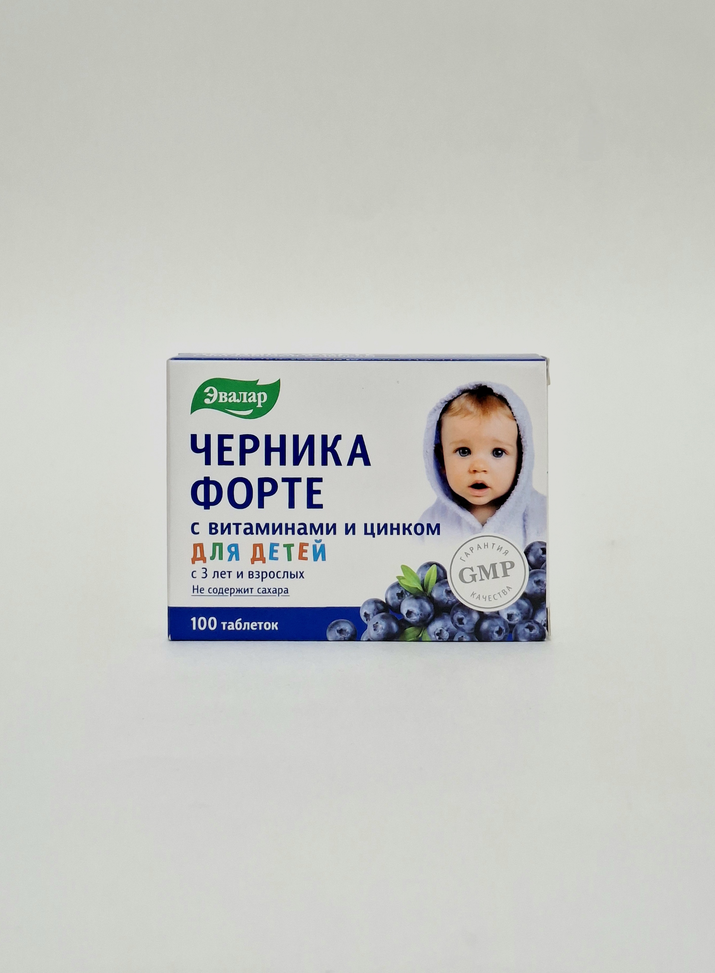 Черника форте д/детей с 3+ и взр. х 100 Эвалар Россия