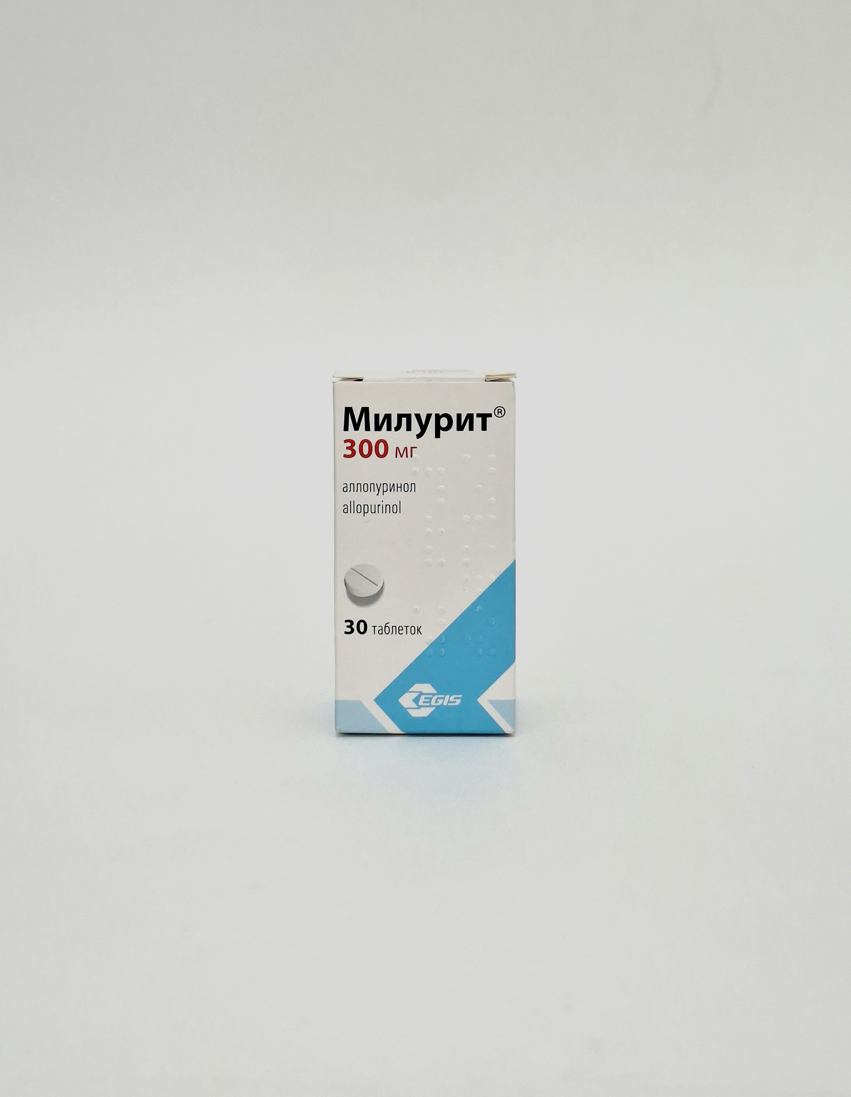 Милурит 300мг тб №30 (аллопуринол) Эгис