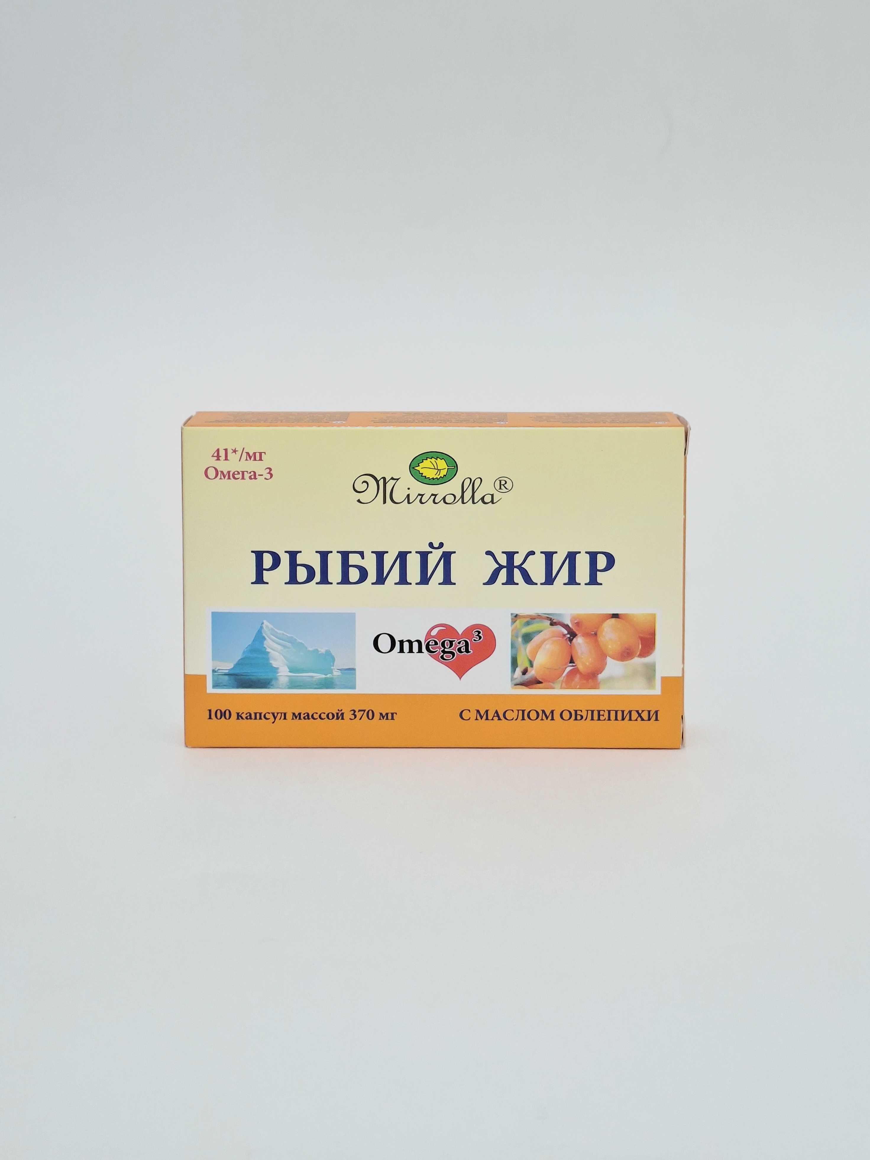Ձկան յուղ դպճ 370մգ չիչխանի յուղով N100 Միրոլլա
