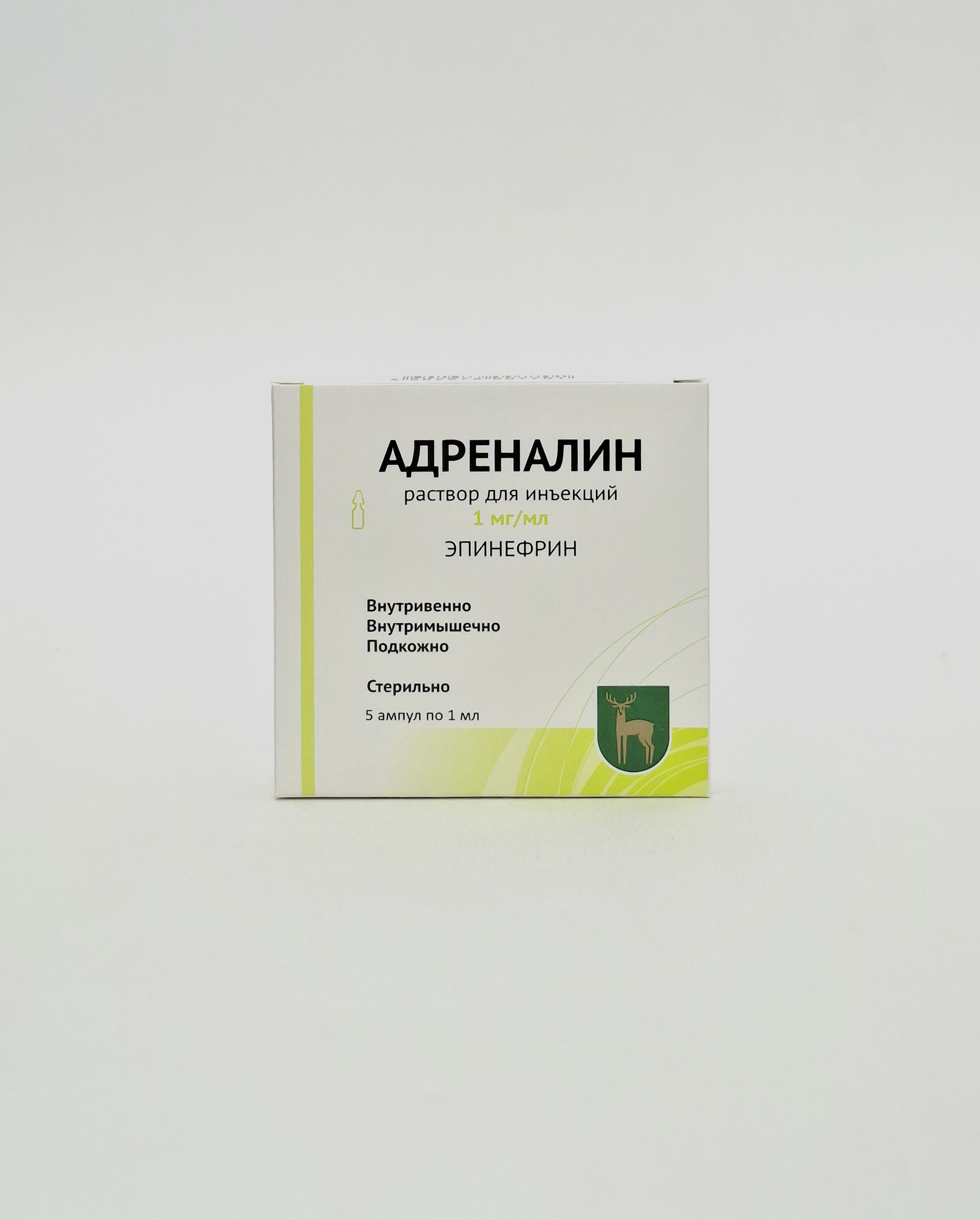 Adrenalin solution for inek. 0.1 % ampoules 1ml x 5 Moskovskiy Endokrinnyy z-d.
