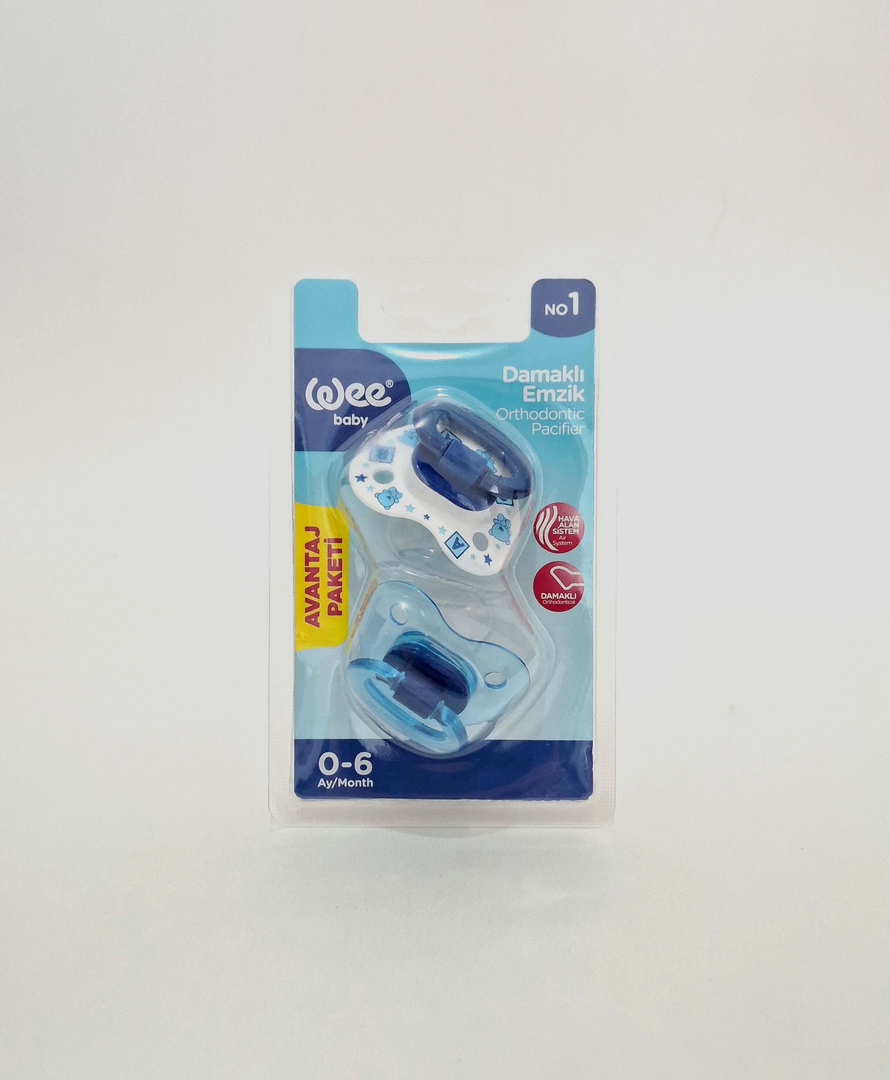 VII Baby nipple-pacifier strength. orthodontic. x 1 0-6 months x 2 (code 437) Vii Beybi, Turkey
