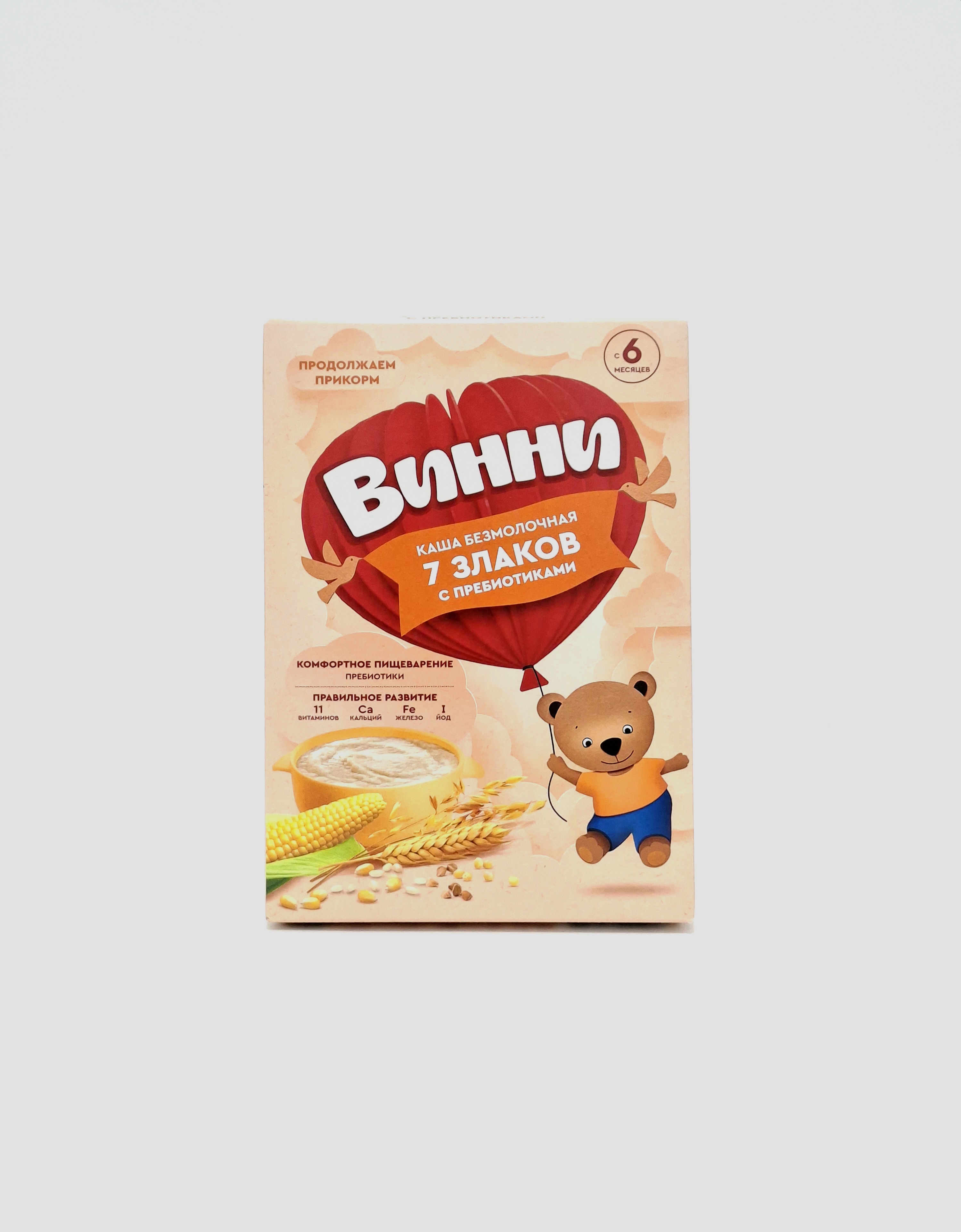 Винни безмолочная каша 7 злаков 200г с 6 месяцев Винни, Россия