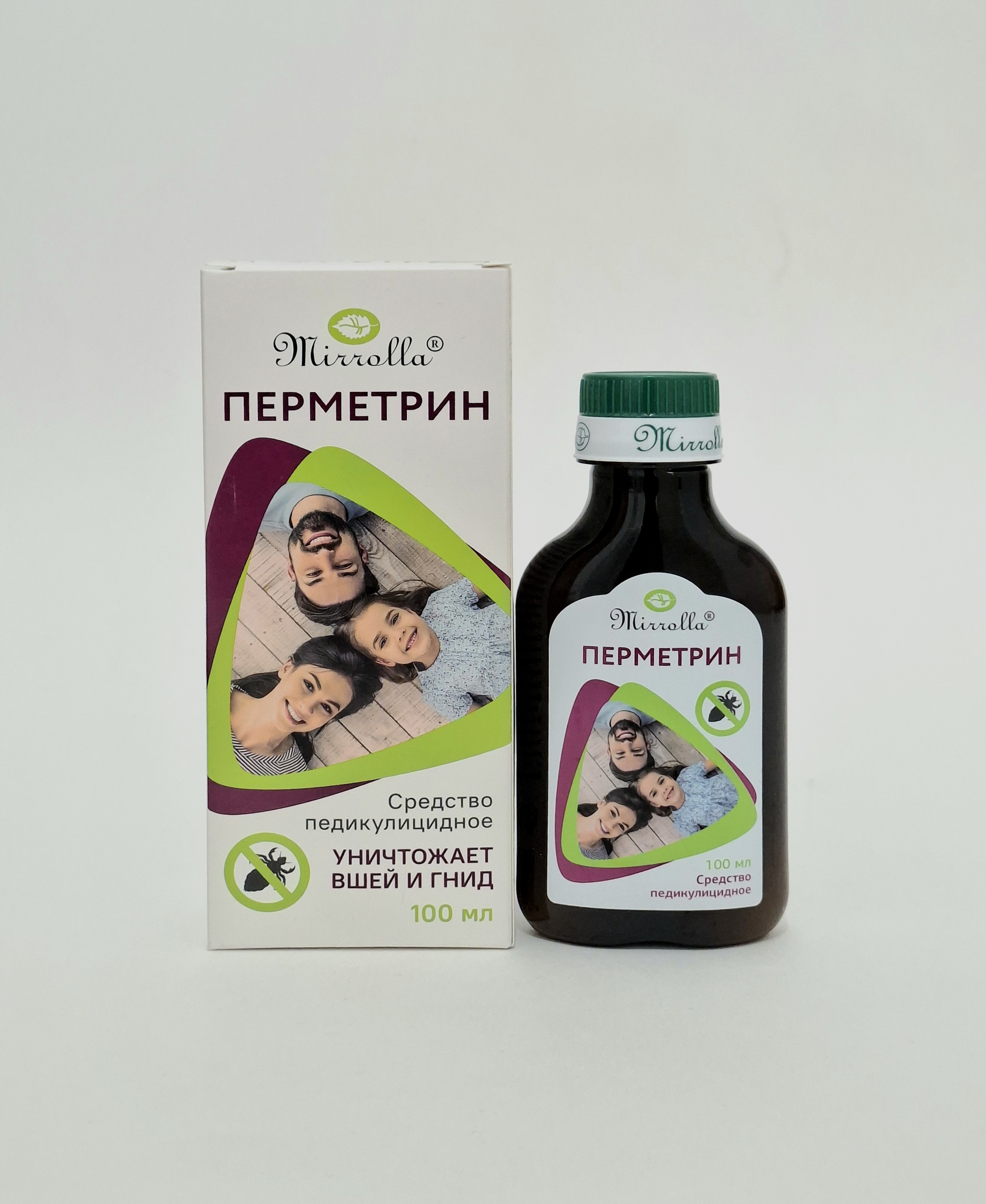 Перметрин Фора + 1.5% 100мл для уничтожения вшей Мирролла. Россия