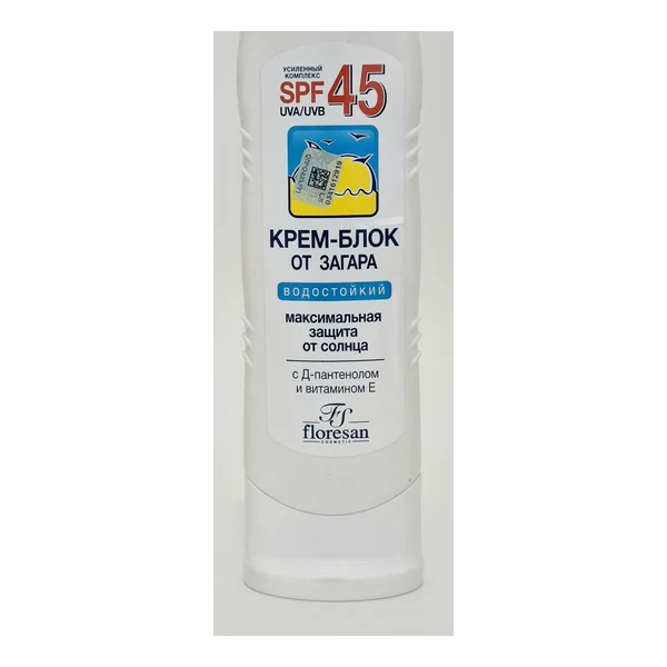 Крем-блок от загара SPF 45. Водостойкий.113(f) 125мл Флоресан.Россия