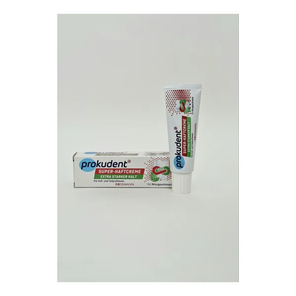Fiksiruyushchiy cream for protezov Prokudent super with myatnym flavor 40g Germany