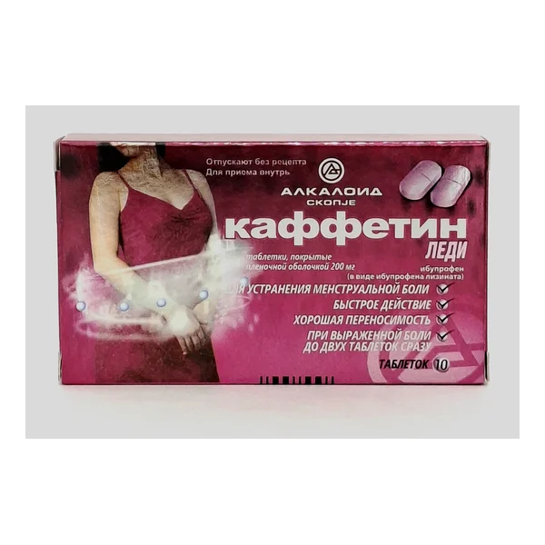 Caffetin Lady tablets 200mg x 10 Alkaloid Skope