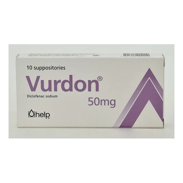 Vurdon suppositories 50mg x 10 Khelp